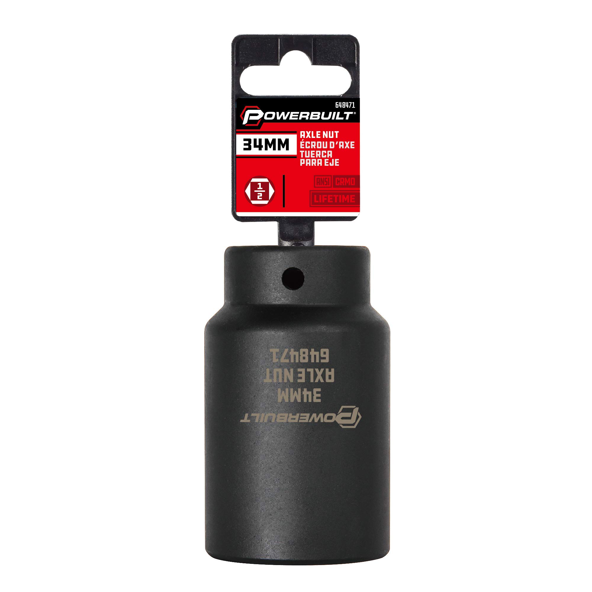 Amazon.com: Powerbuilt 34mm Axle Nut Socket, 1/2 Inch Drive, Use 
