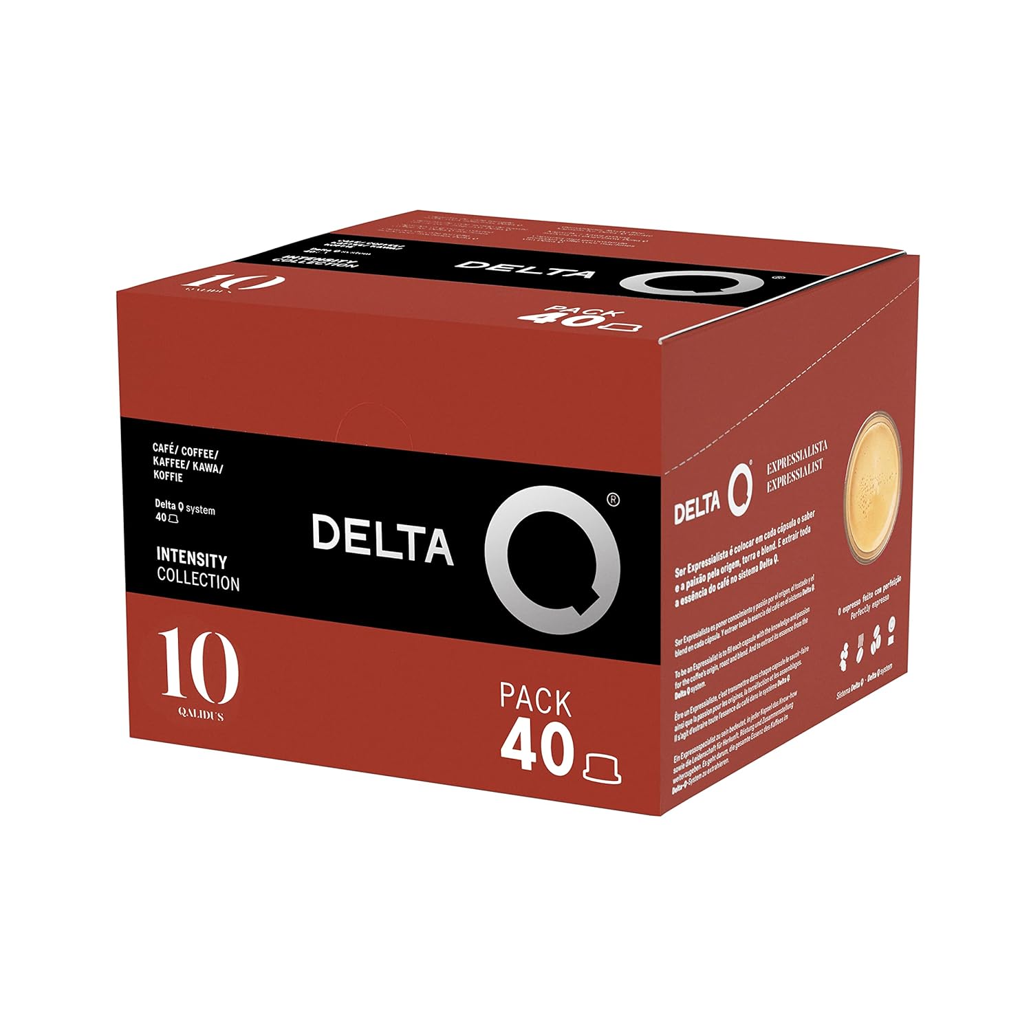 DELTA Q - Pack XL 40 Capsules Qalidus N°10 Notes De Caramel Café Fort