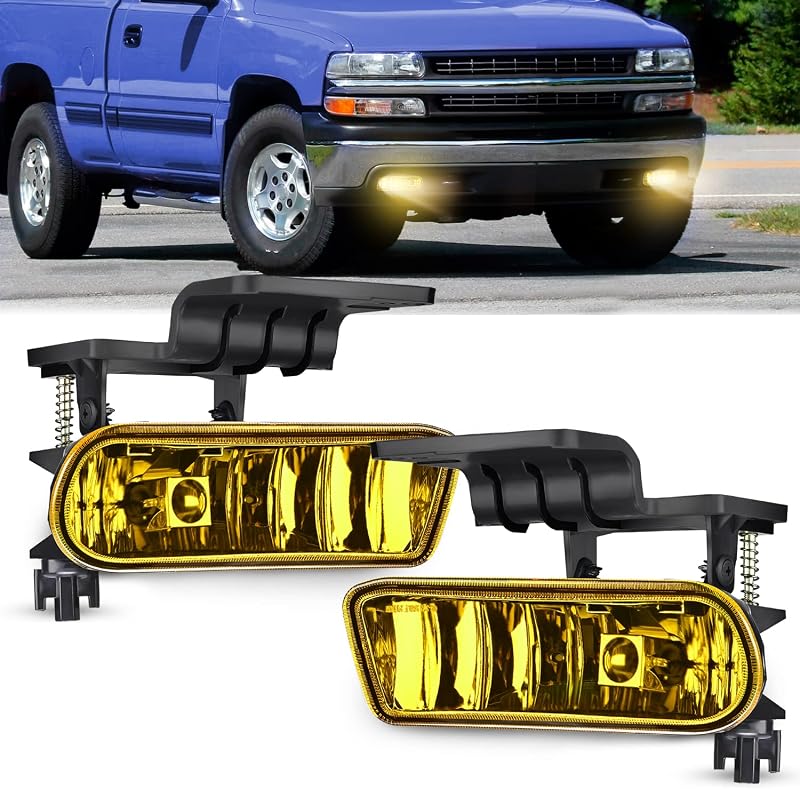 Farol de neblina Nilight para Chevy Silverado, Suburban e Tahoe – Par com lâmpadas