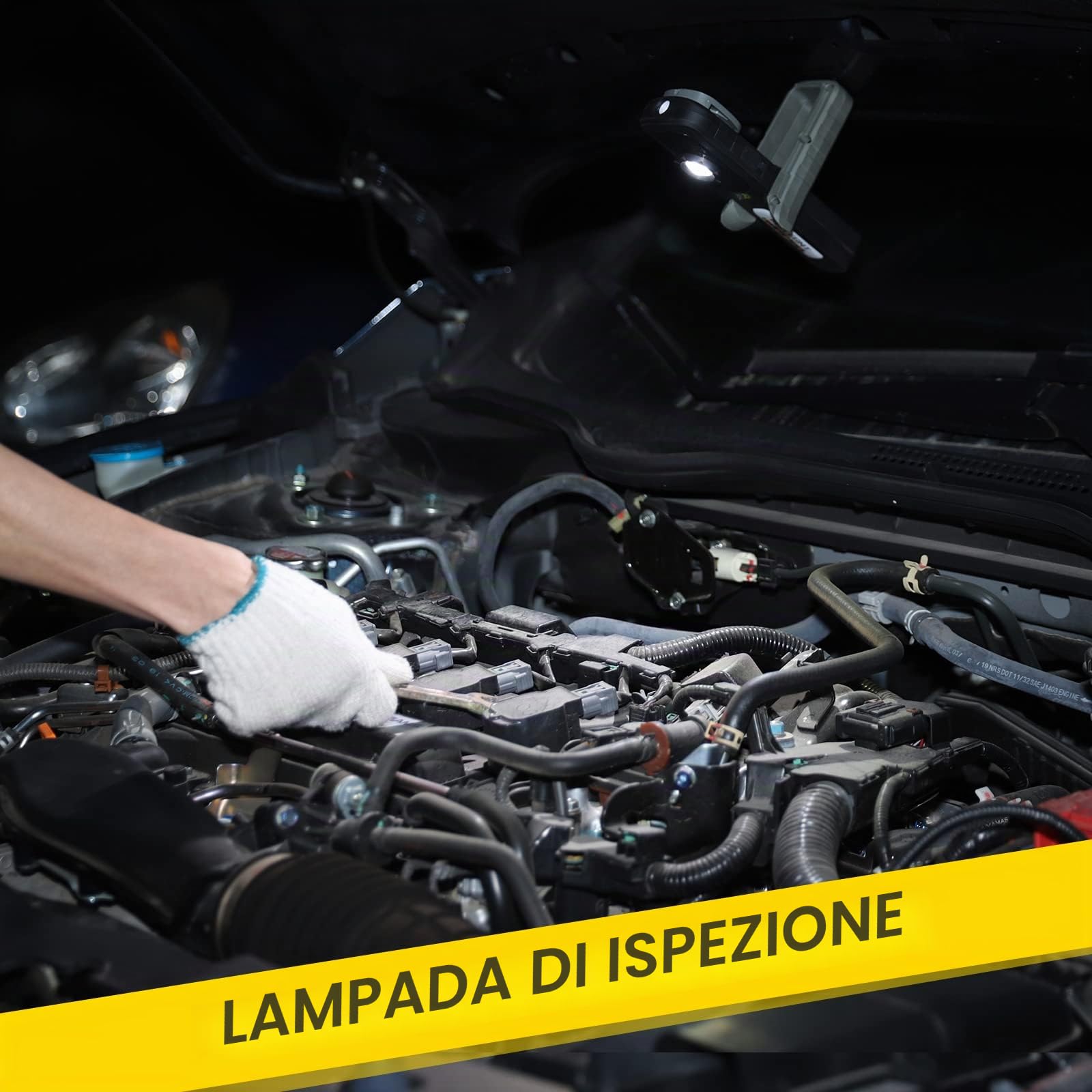 Lampada da Lavoro a LED: Luce Pro Auto Detailing, Potente Torcia per Ispezione COB con Magnete, 4000 mAh Ricaricabile per Gli Addetti di Carrozzeria, Ispezione Automatica, Officina per Garage