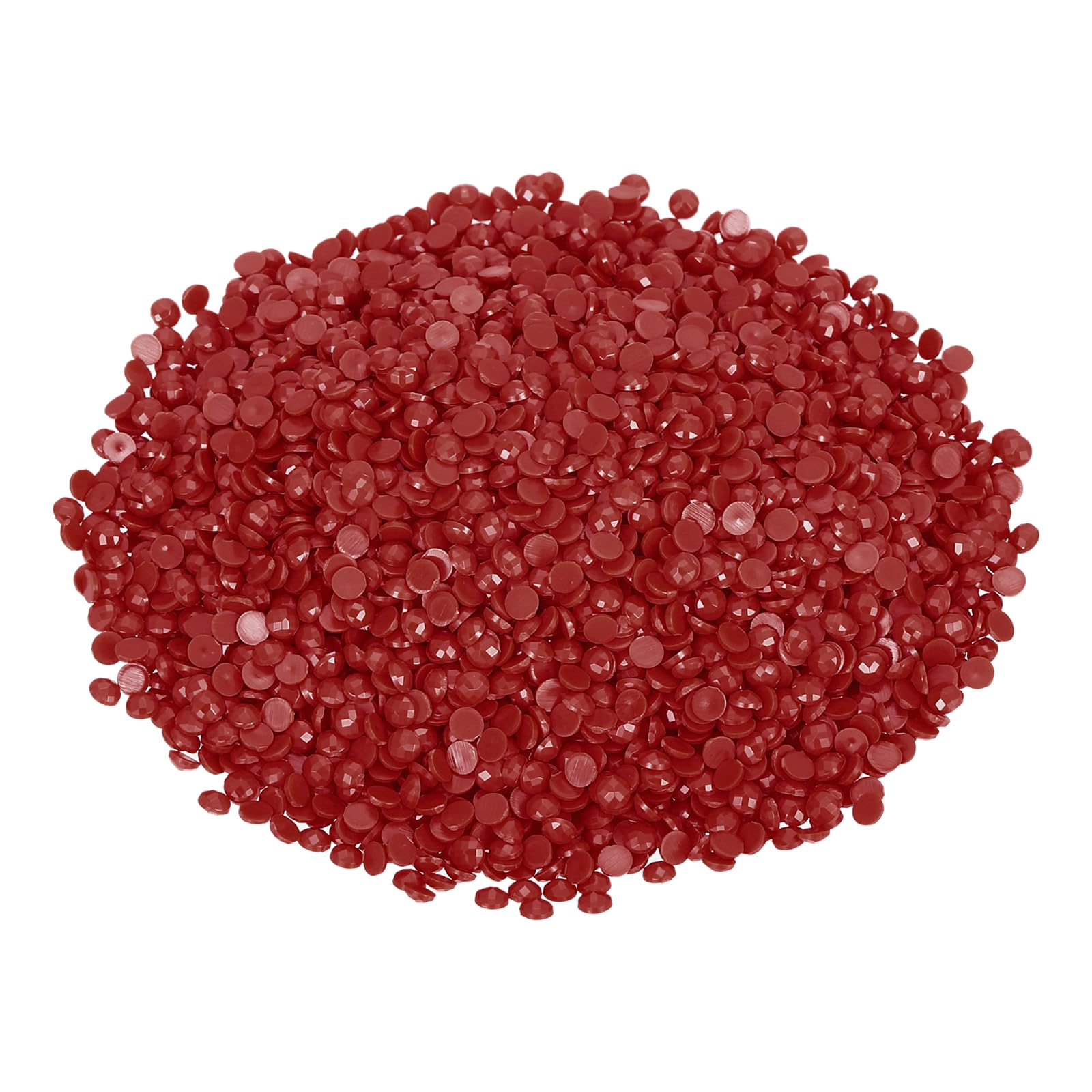 PATIKIL 8000Pcs Diamond Art Painting Beads Round 5D Diamond Art Painting Drills Accessories Acrylic Flat Bottom Rhinestones for Gem Replacement, Bead, DIY Craft (Light Red)