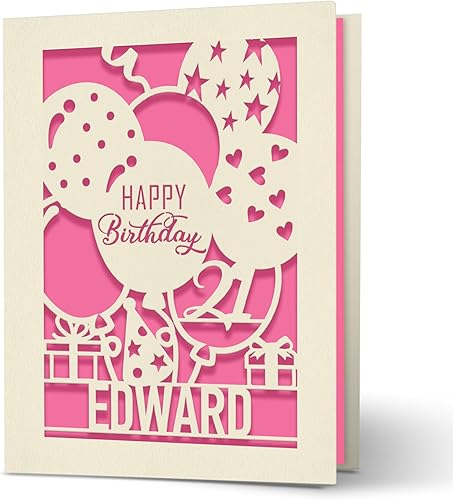 EDSG Tarjetas de cumpleaños personalizadas para mujeres y hombres, tarjeta de feliz cumpleaños para hermana, mamá, papá, hija, hijo, esposo,
