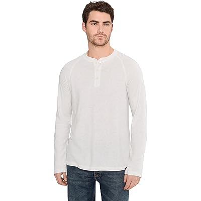 Мужская рубашка Faherty Ls Cloud Henley ivory heather