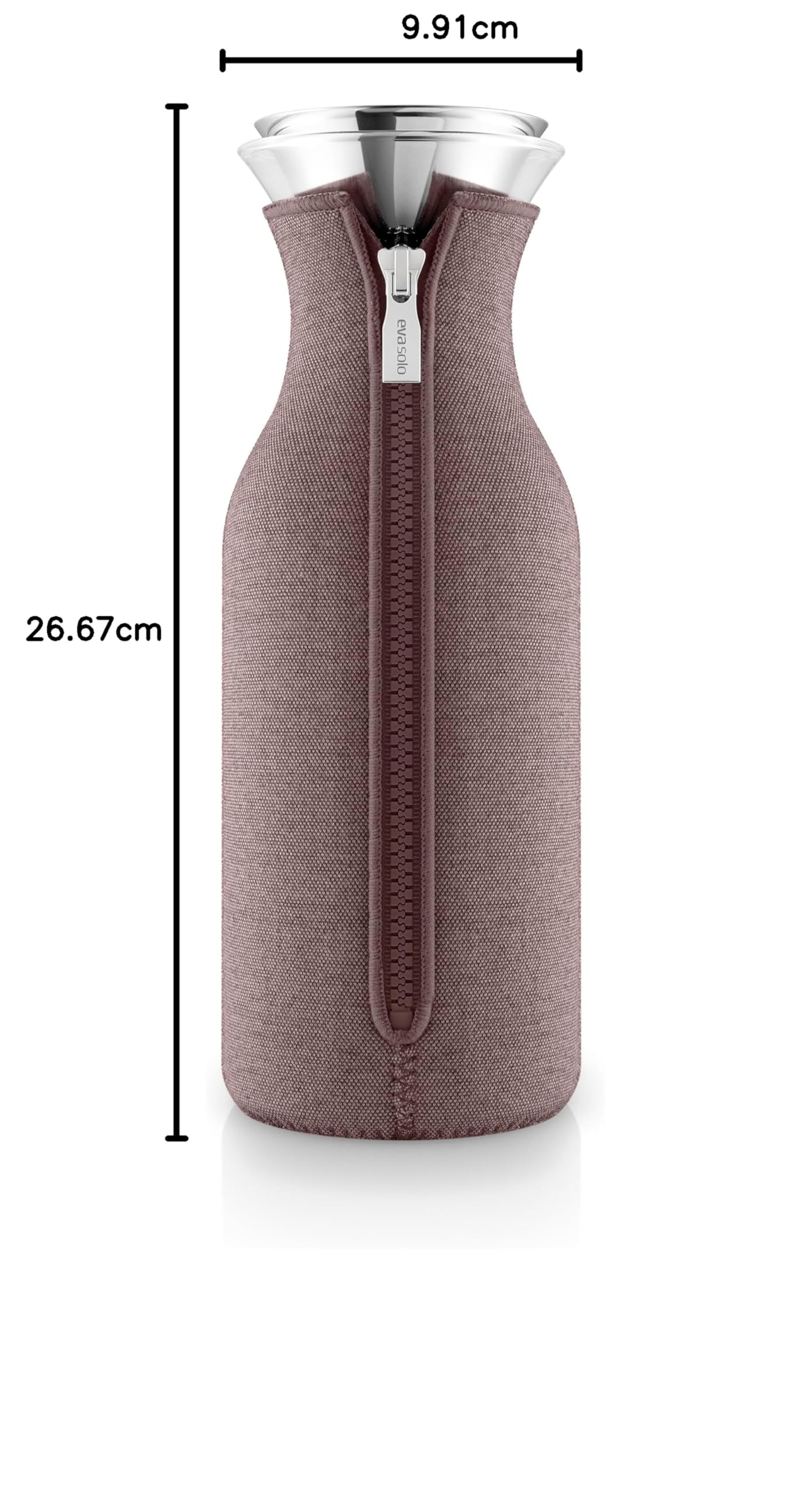 EVA SOLO | Kühlschrankkaraffe 1,0 L Vintage Braun | Passend für die meisten Kühlschranktüren | Ideal für heiße und kalte Getränke | Intelligentes dänisches Design | Vintage-Braun