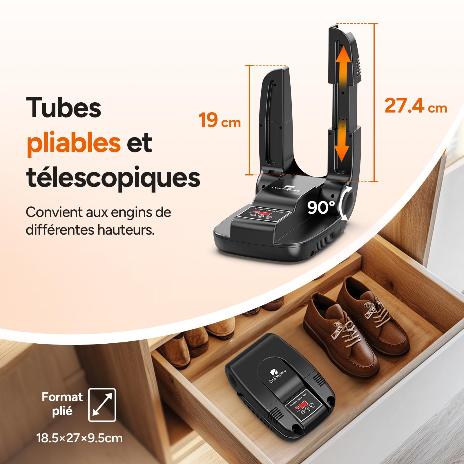 DR.PREPARE Seche Chaussure électrique Sèche Chaussures Ski pour Bottes avec Chronométrage