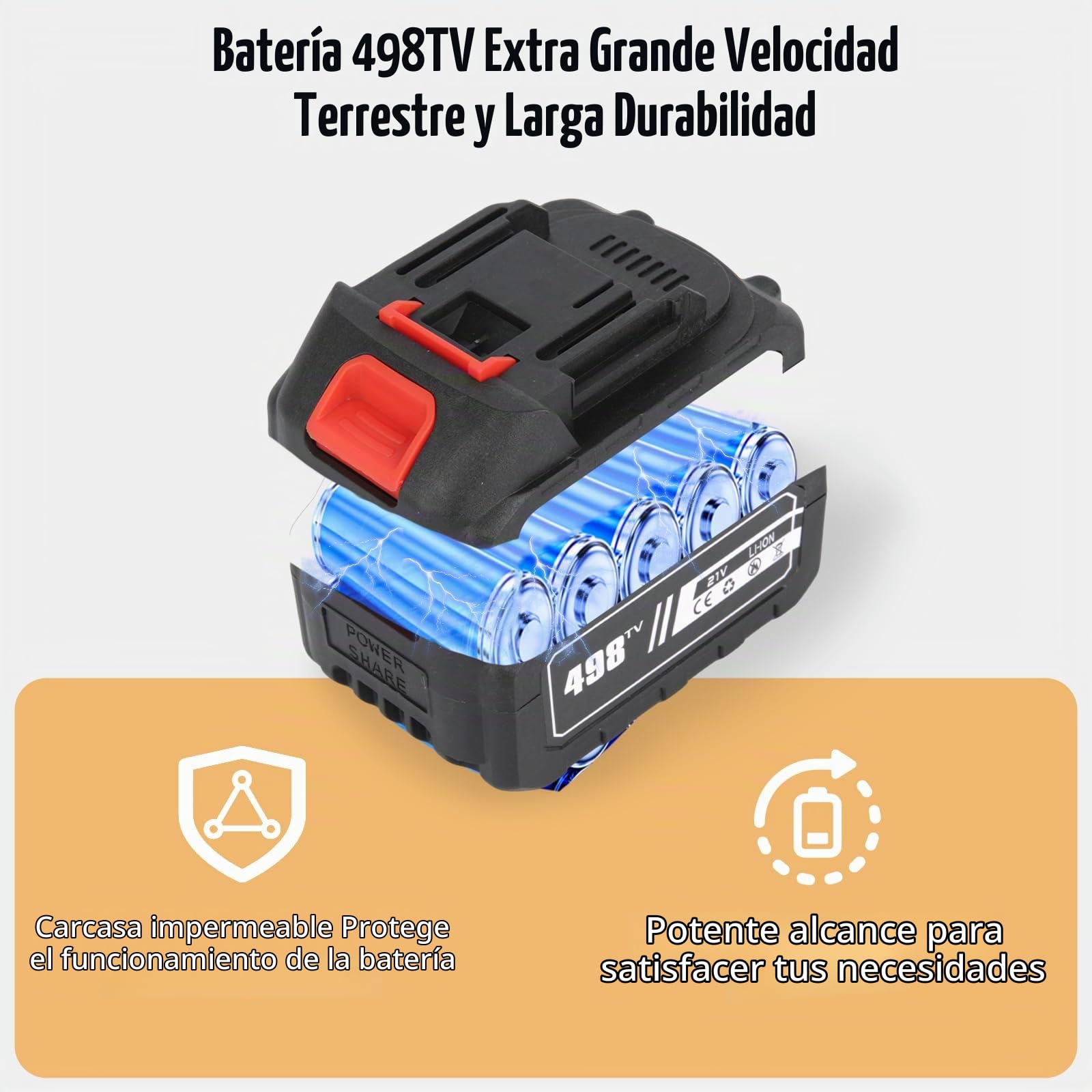 Hidrolimpiadora Bateria, 21V Máx 60Bar Hidrolimpiadora de Alta Presion, Press & Clean Pistola Lavado, Manguera de 5M, Boquilla Ajustable 6 en 1, Jarra de Espuma (con 2 baterías de 6000 mAh)