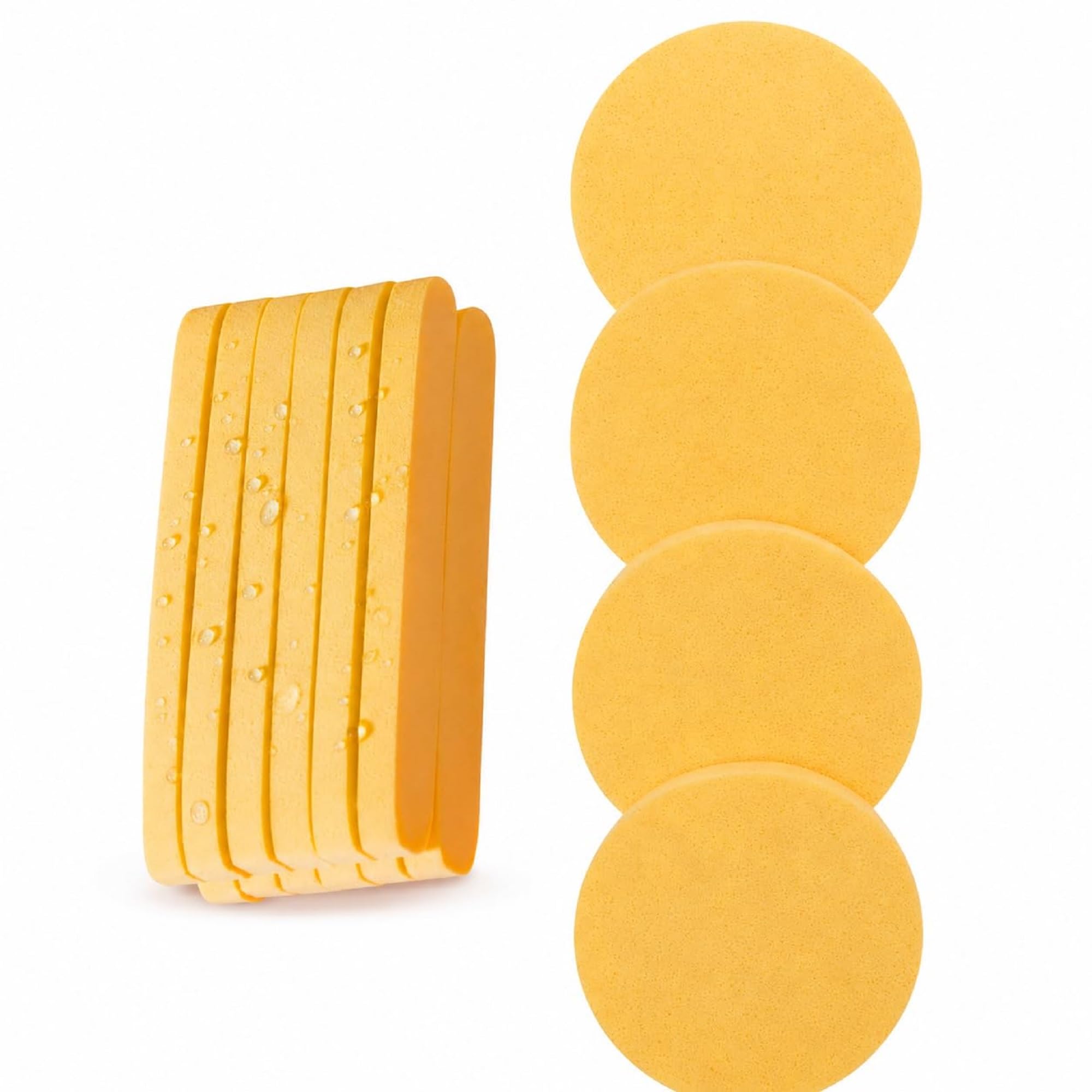 12 Pcs Compressed Facial Sponges for Face Cleansing & Makeup Removal, Reusable Round Expandable Cosmetic Cleaning Pads, Soft Cellulose Foam Face Wash Sponges for Skincare, Spa & Daily Use-image-28