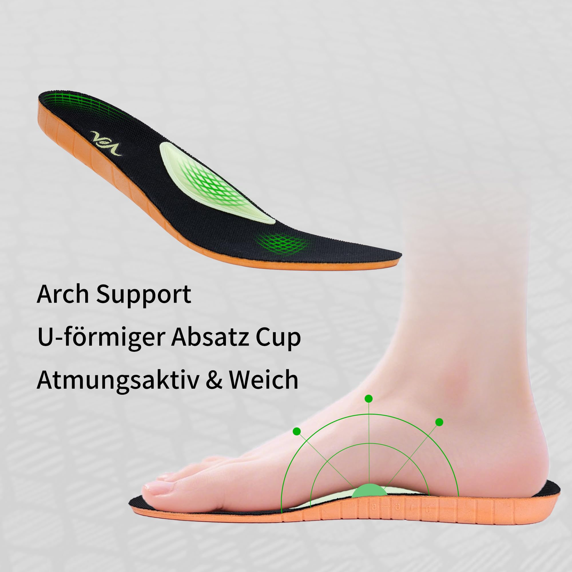 GANNOU Zapatos ortopédicos para mujer, con soporte para arco, fascitis plantar, zapatos para caminar, zapatos de salud con suela