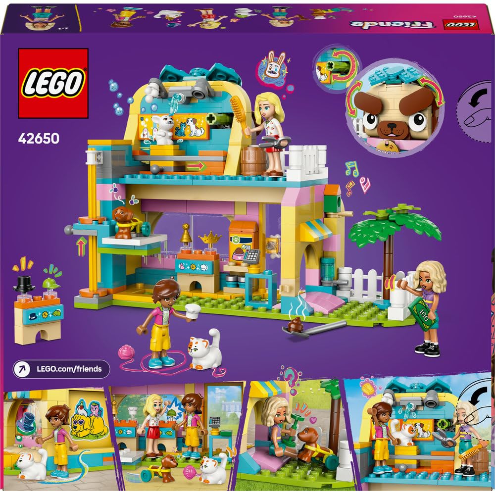 LEGO Friends Sklep z akcesoriami dla zwierząt 42650 | Akcesoria dla zwierząt, zabawa w sklep, prezent dla dziewczynki i chłopca 6+, 375 elementów