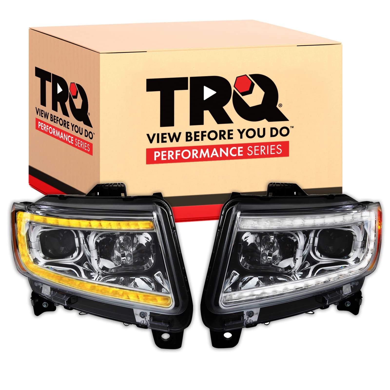 TRQ Headlight Assembly Set Driver & Passenger Side FO2502153 FO2503153 Compatible with 97-07 Ford — view 13
