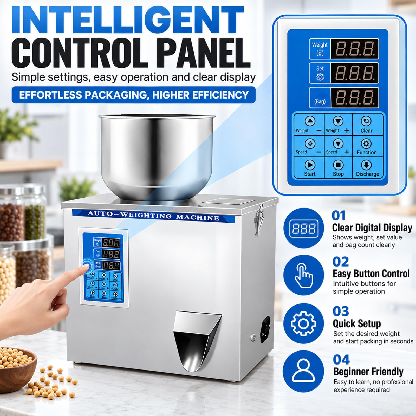 Machine De Remplissage De Particules à Commande Numérique 100g