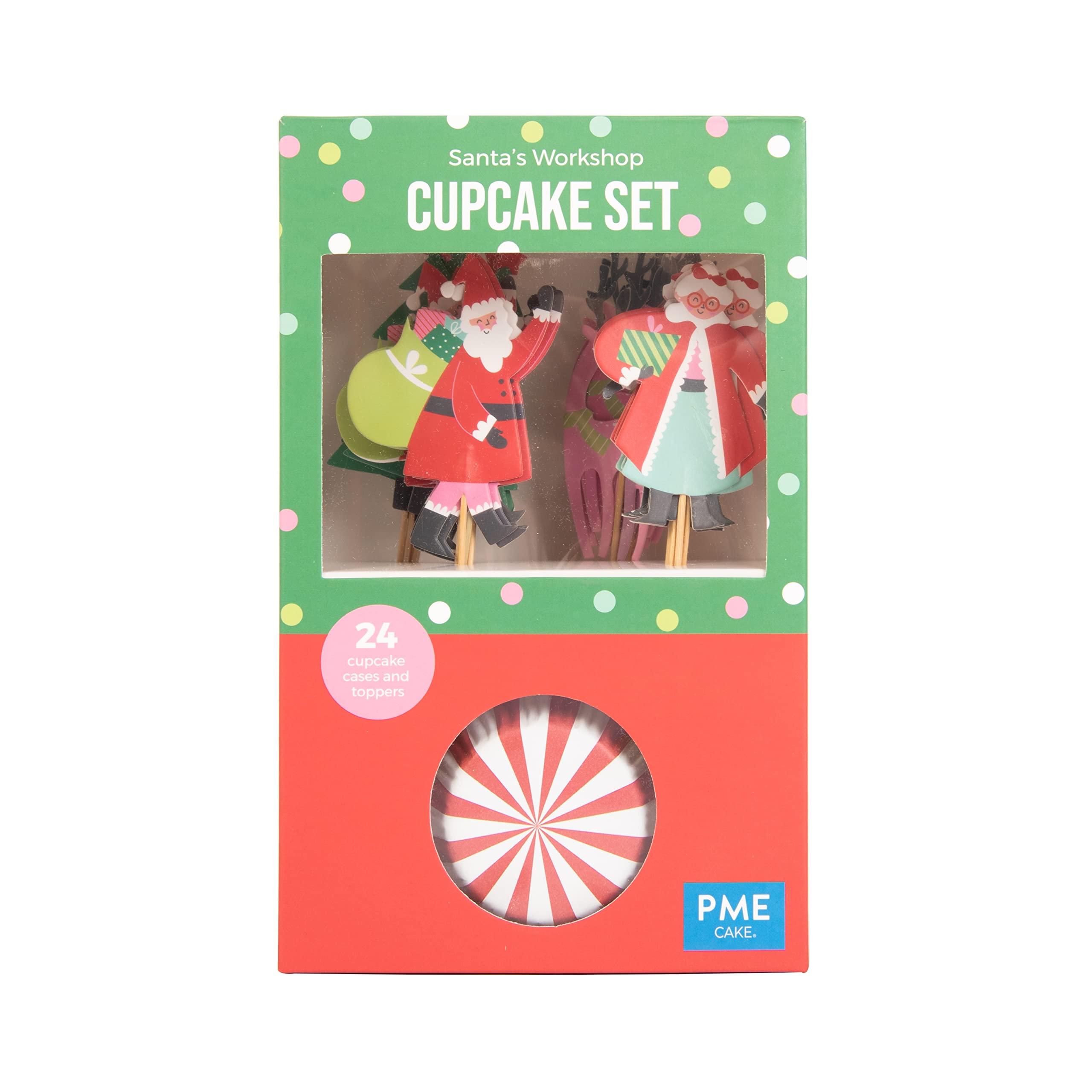 PME Cupcake Set - Santas Workshop, Set of 24