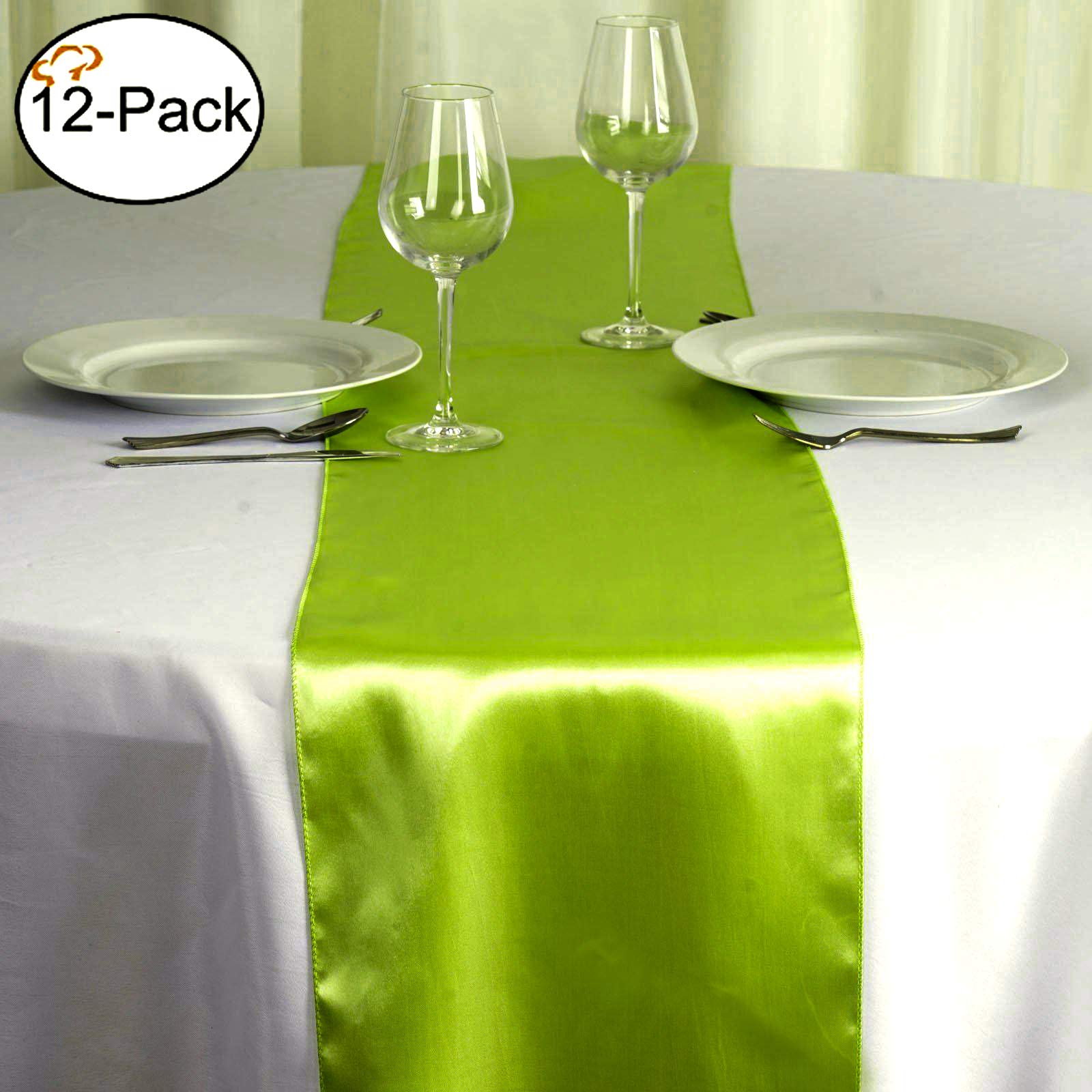 Buy Tiger Chef Table Runner 108 inches Long Green Satin Fall Runners