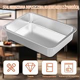 Onlyfire – Prostokątny talerz do pieczenia ciast, pizzy, grilla i pieczonego kurczaka, 35,7 x 26,5 x 7 cm