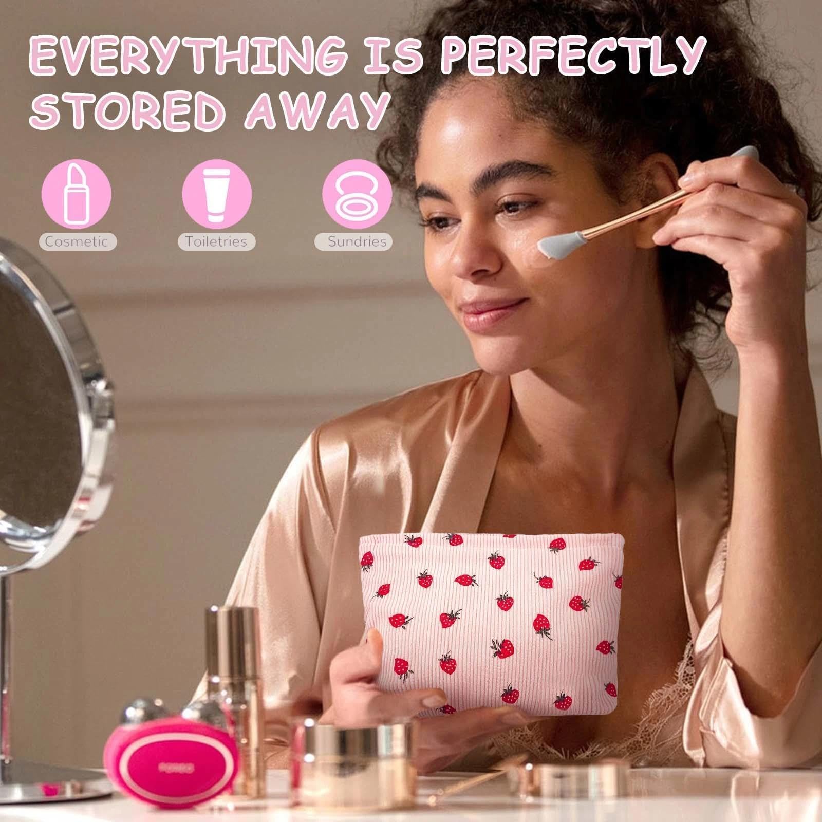 Bolsa de Maquillaje Pequeño, Bolsa de Cosméticos para Viaje y Almacenamiento, Mujer Maquillaj Organizador de Belleza Ideal para Regalar — view 5
