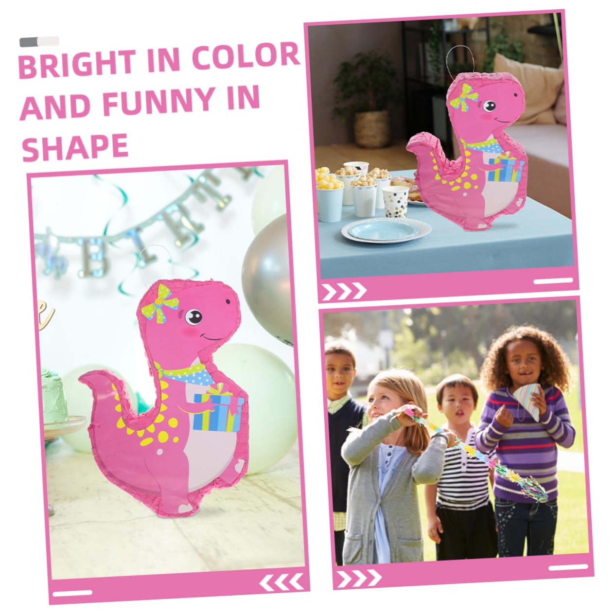 Pinata Dinosauro Carta per Festa Gioco Col Bastone