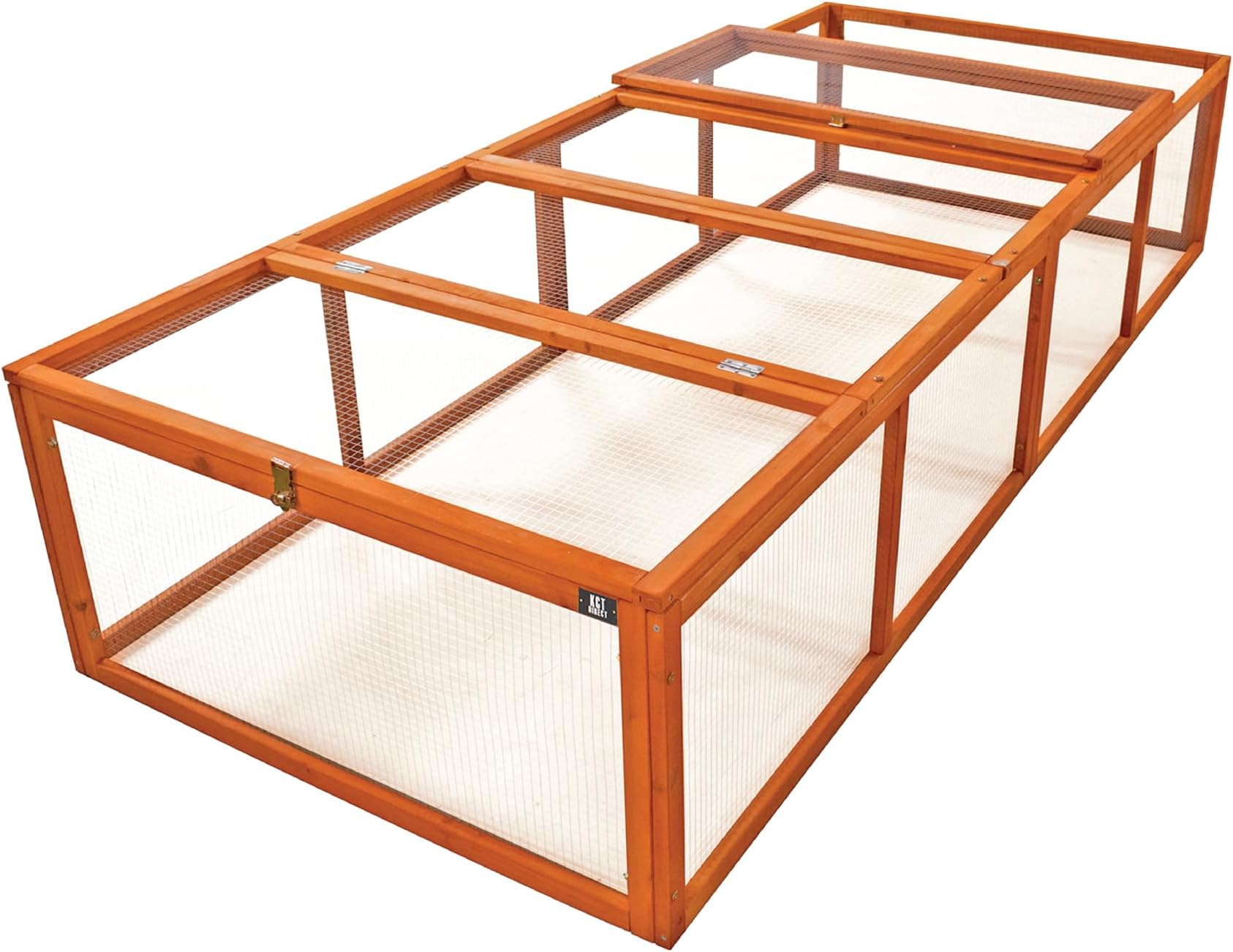 KCT 8ft Outdoor Large Wooden Pet Rabbit Run for Small Animals