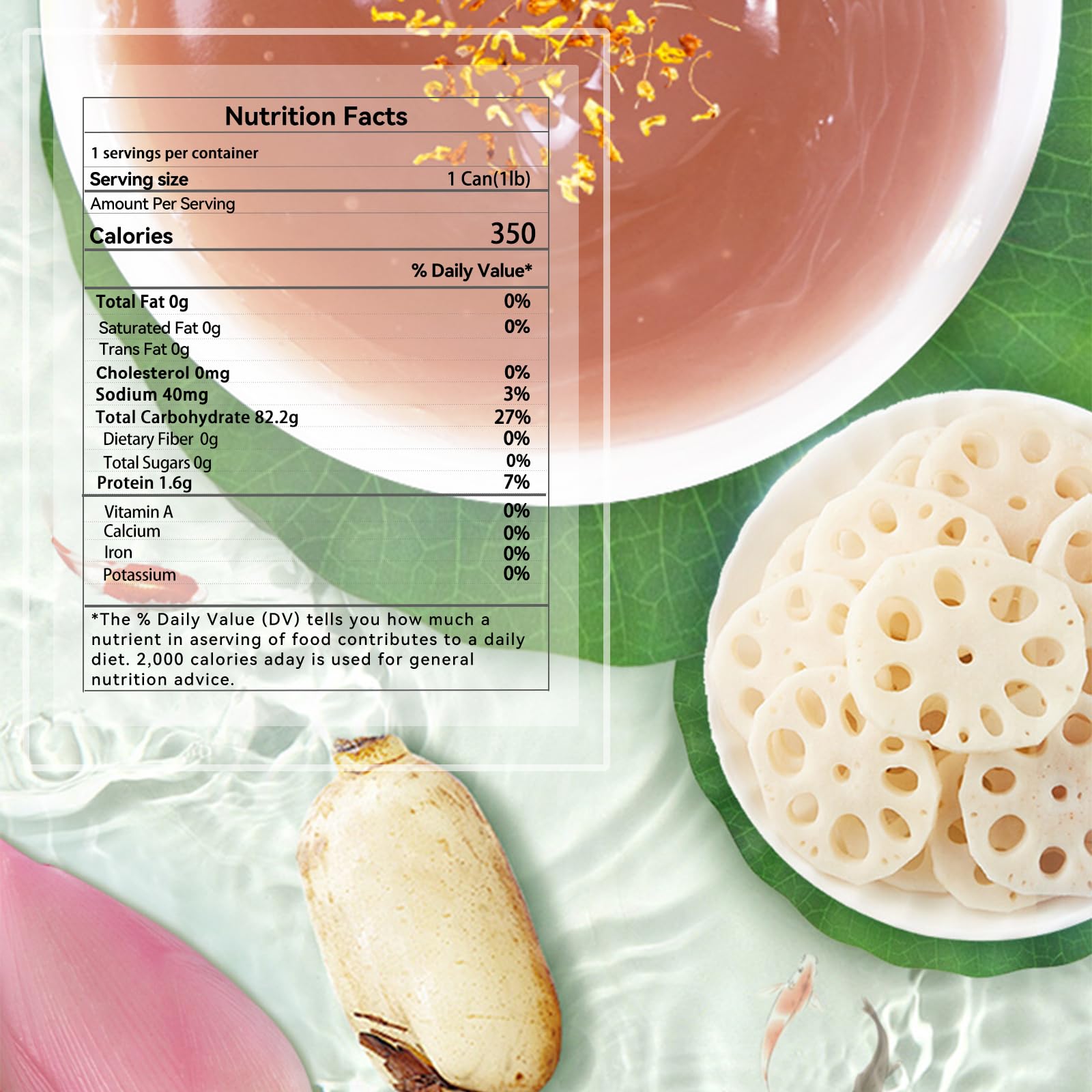 Chia Seed Osmanthus Nut Lotus Powder,莲藕粉,Instant Breakfast Powder,Nutritious Meal Replacement Powders,for Homemade Porridge, Hot Pot & Asian Desserts