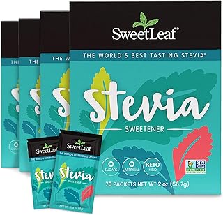 SweetLeaf Stevia Powder Packets - Zero Calorie Sweetener with Stevia Lea...