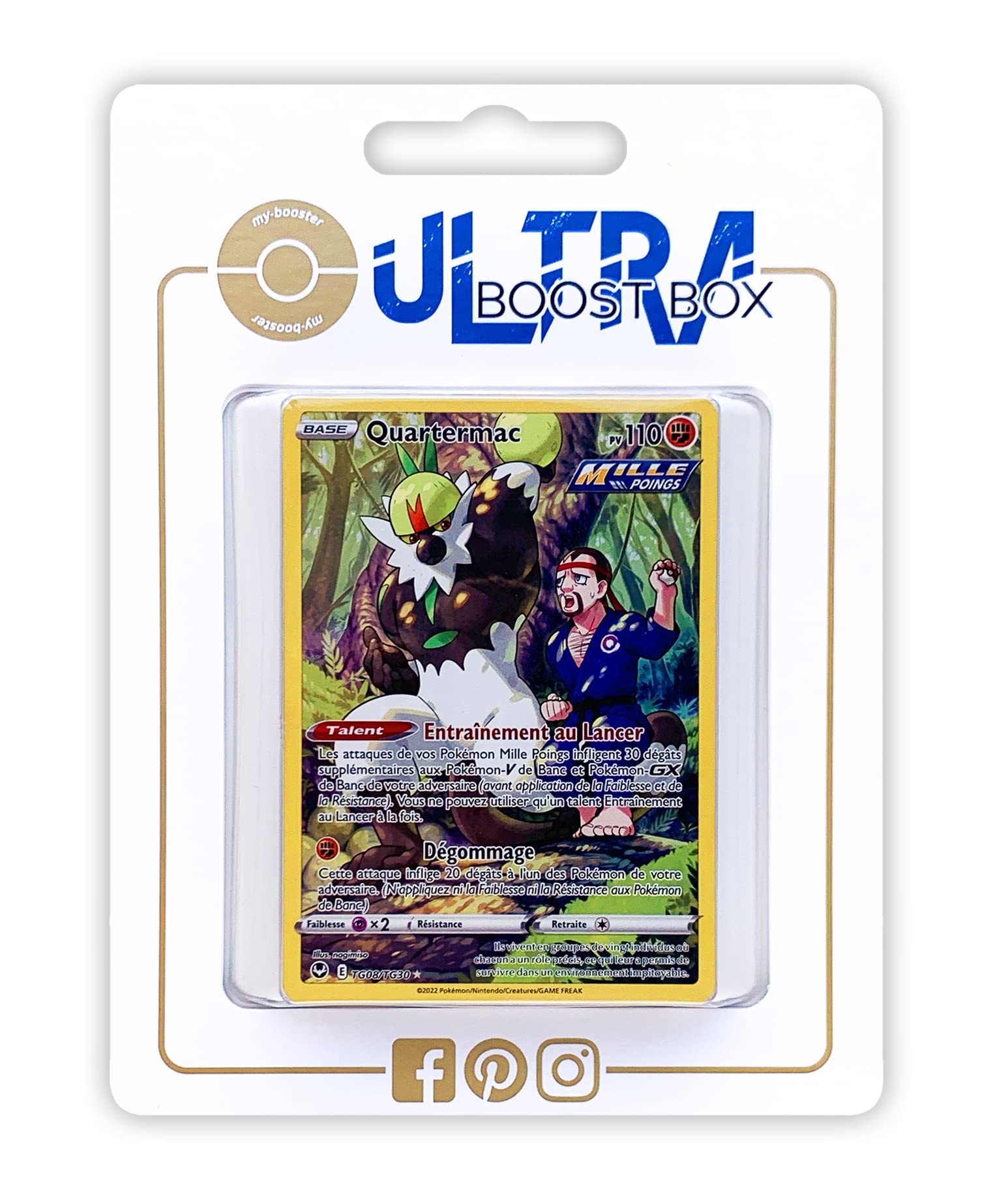 Coffret Pokémon Tempête Argentée – 10 Cartes Françaises, Ultraboost X, Mille Poings Secrète