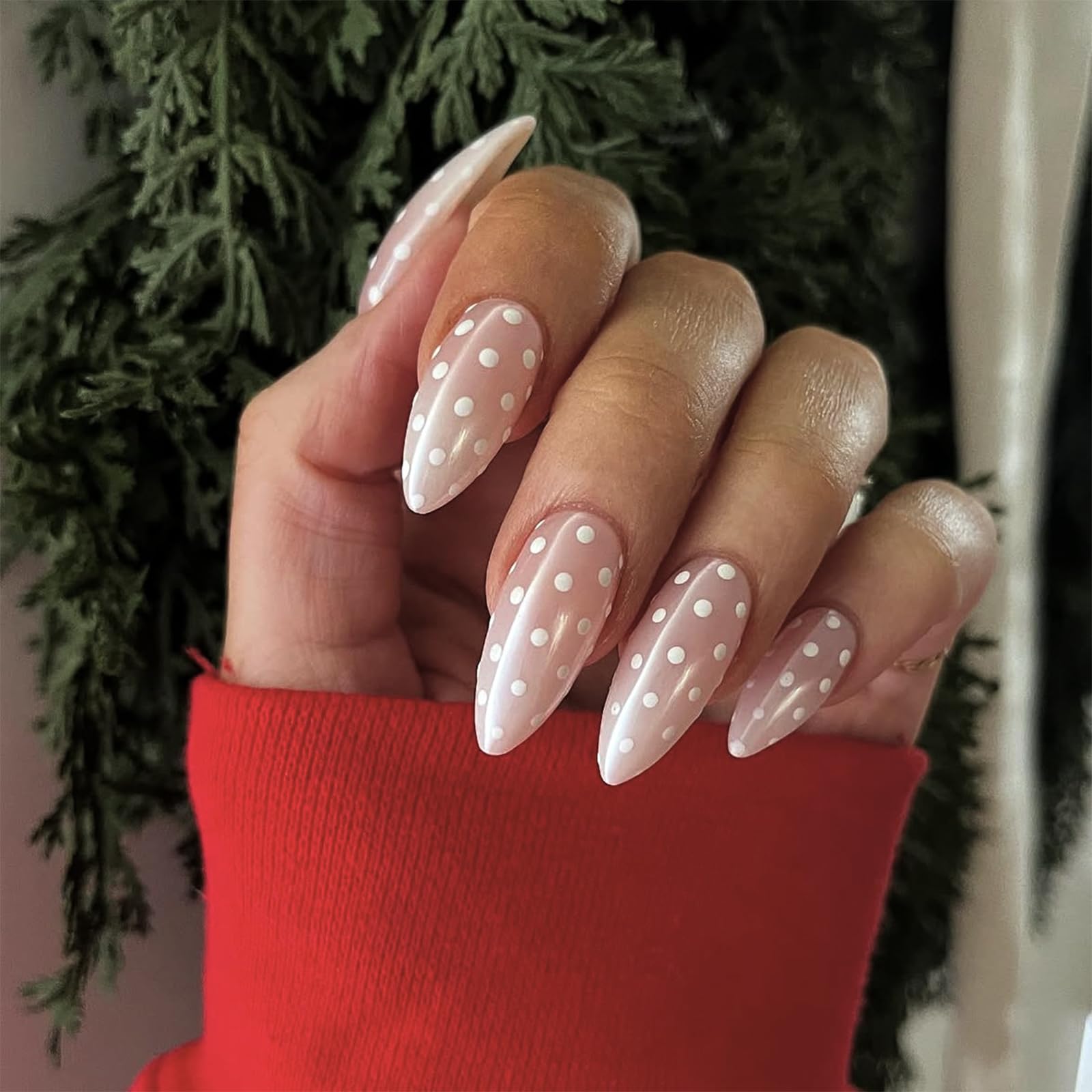 Press on Nails, 24 Uds. Uñas Falsas con Flores 3D de Color Rosa y Punta French, Uñas Artificiales Reutilizables con Brillo, Kit de Uñas para Mujeres — view 10
