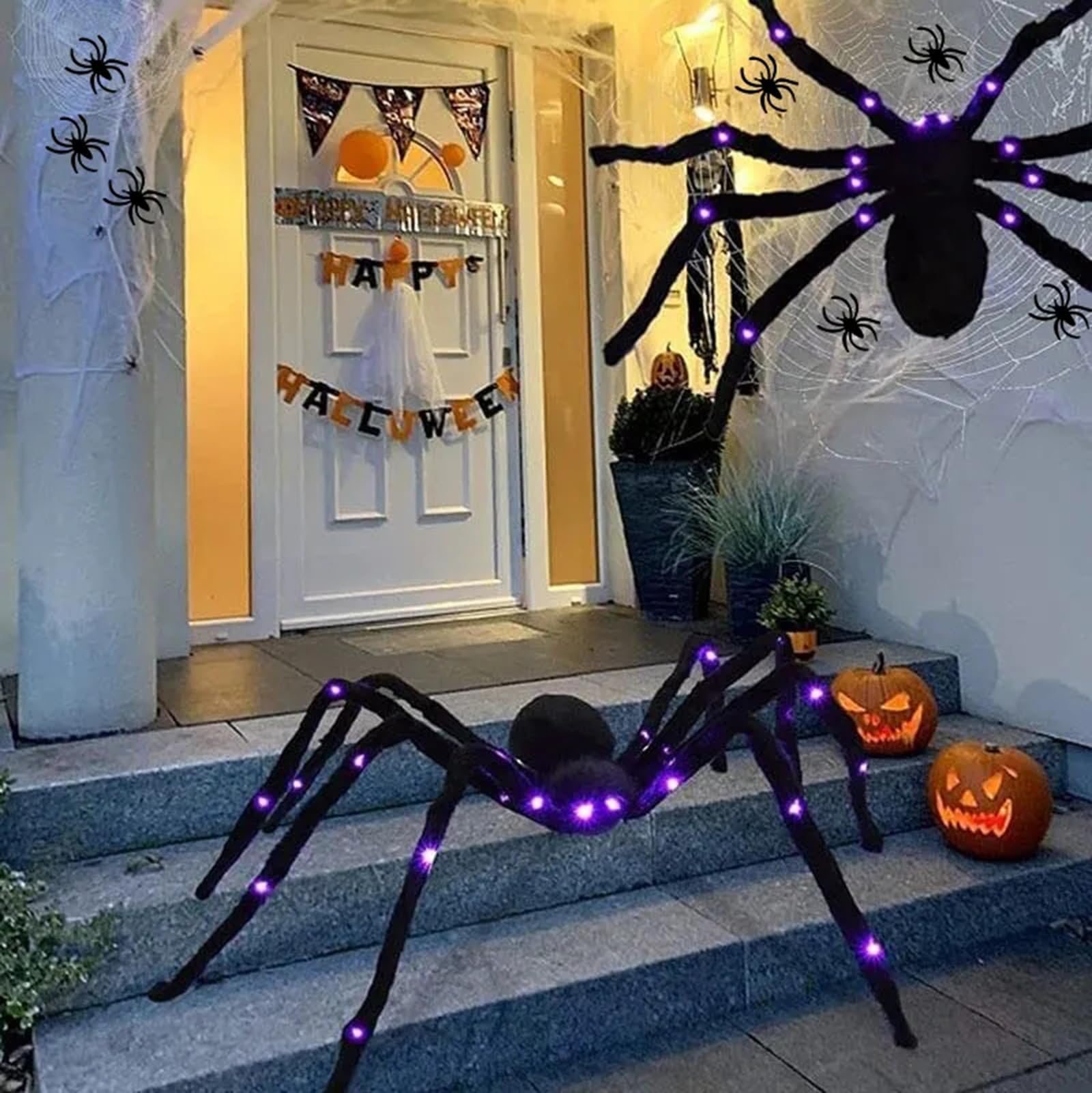 50 Ragni Finti Per Halloween - Decorazioni Realistiche In Plastica Per Party Spaventosi - Foto 6