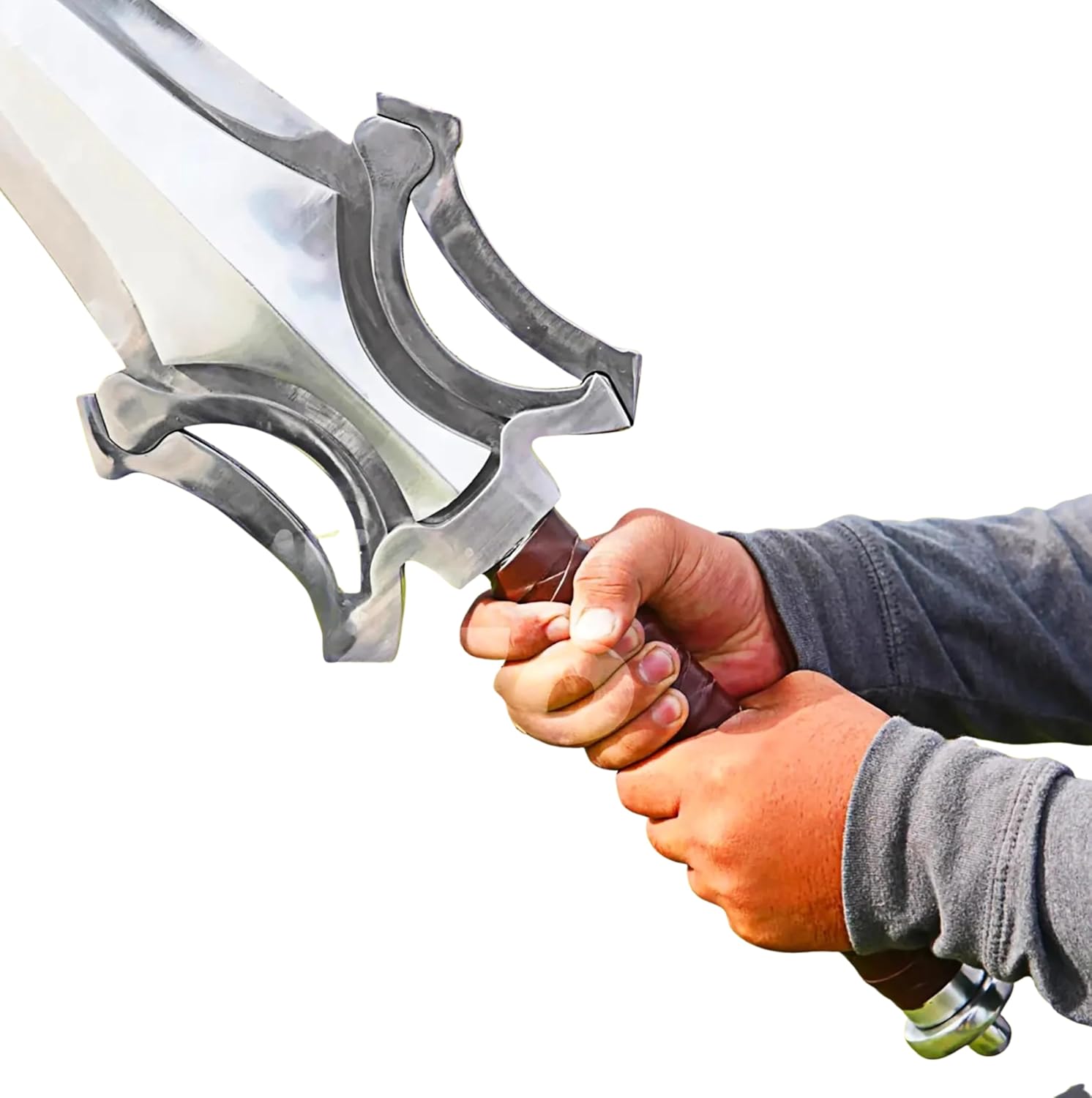Long Viking Sword with Scabbard – Handmade Damascus Steel Blade – Full Tang Norse Style – Medieval Sword Replica for Collectors heeman Inspired