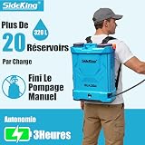 SideKing Pulvérisateur Électrique à Dos 16L, Pulvérisateur de Jardin Pression Réglable Jusqu’à 8,3 Bars, 2 Lances, Dossier Ergonomique, 5 Buses, Pulvérisateur Toiture Nettoyage Anti-Mousse & Façade - 2