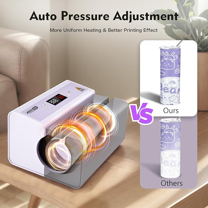 Prensa Térmica Automática para Tazas AKEYDIY 30OZ con Función de Presión y Liberación miniatura 3
