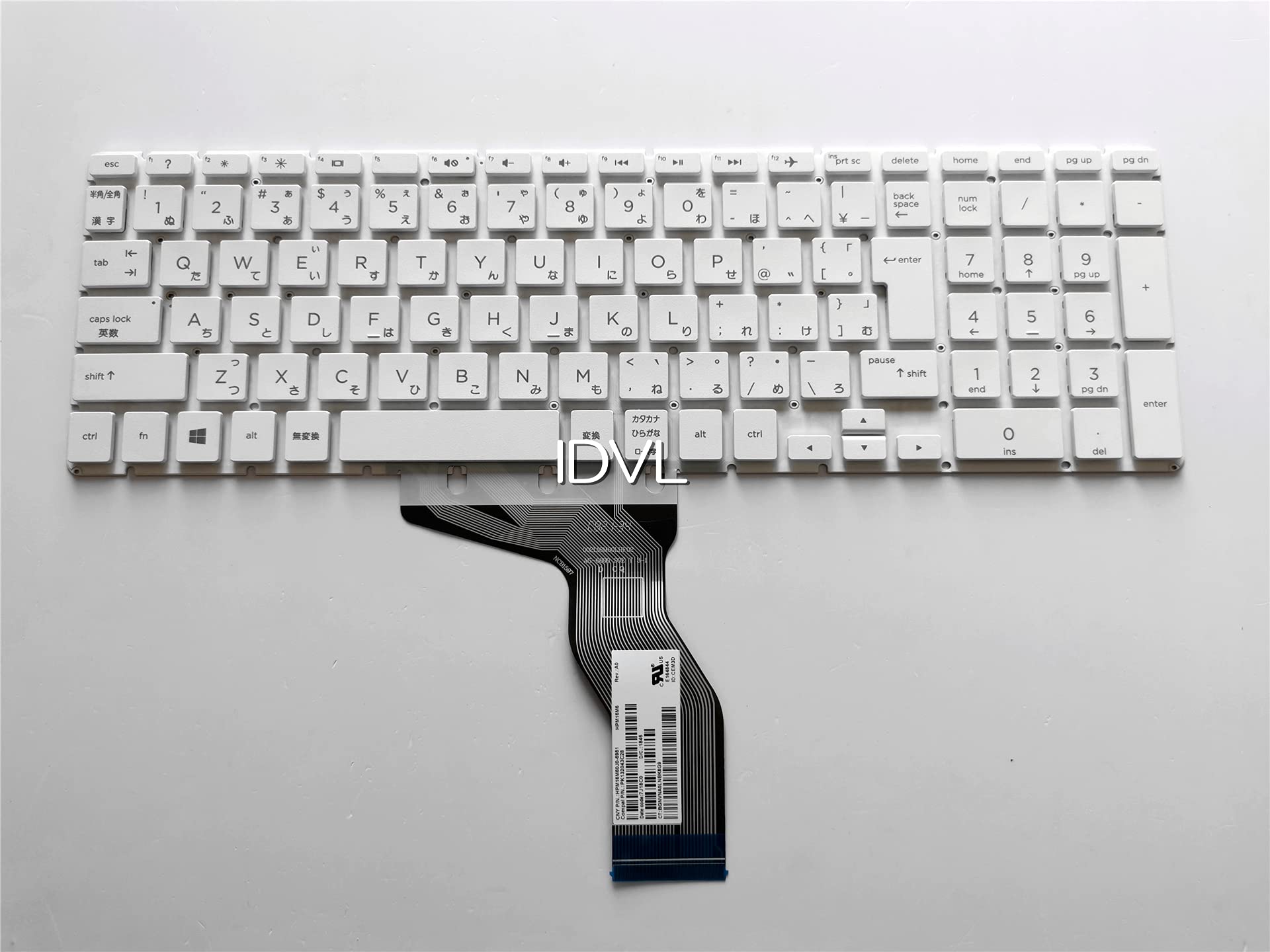 Amazon | [IDVL]HP Laptop 15-dw ノートPC用 日本語キーボード[白