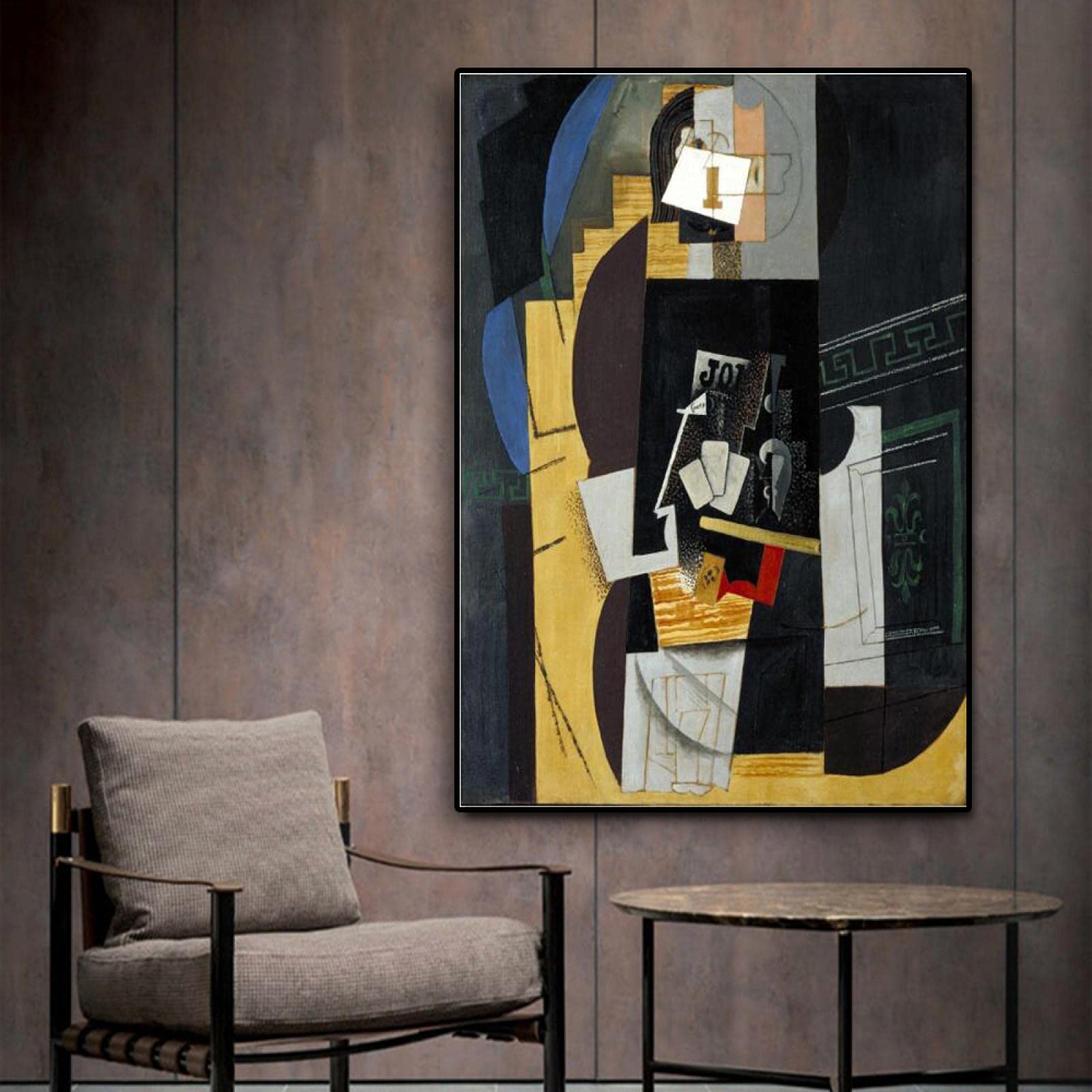 Yangld Astratta Picasso Famoso Pittura Strumento Musicale Dipinti su Tela Poster e Stampa Wall Art Picture for Room Decor 70x100cm-2Pcs Frameless