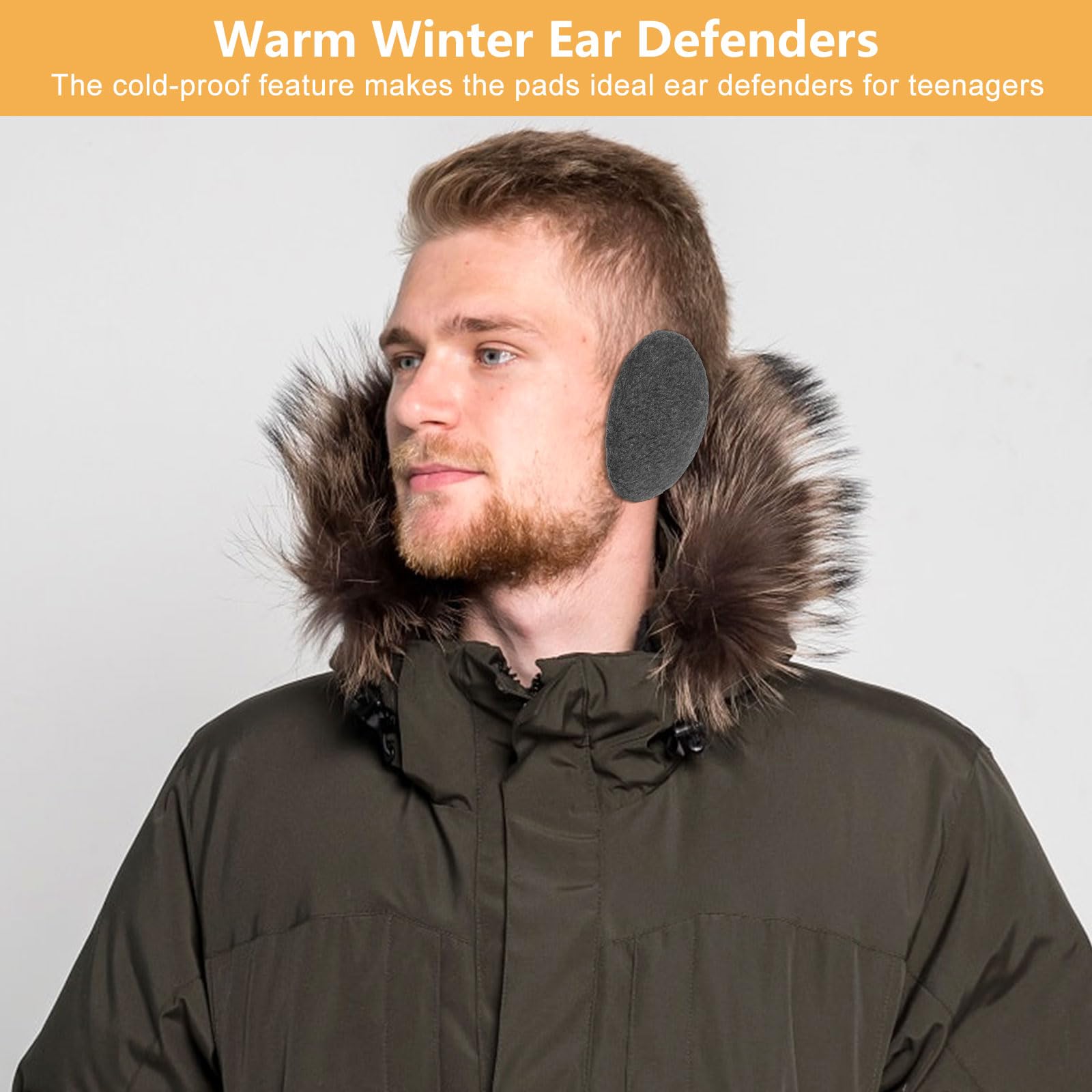 DELAESI 4 Paar Ohrenwärmer Ohrenschützer Winter Ohrenwärmer Damen Herren Flaumig Ohrenwärmer Fahrradhelm Verdickte Warme Ohrwärmer für Outdoor Aktivitäten