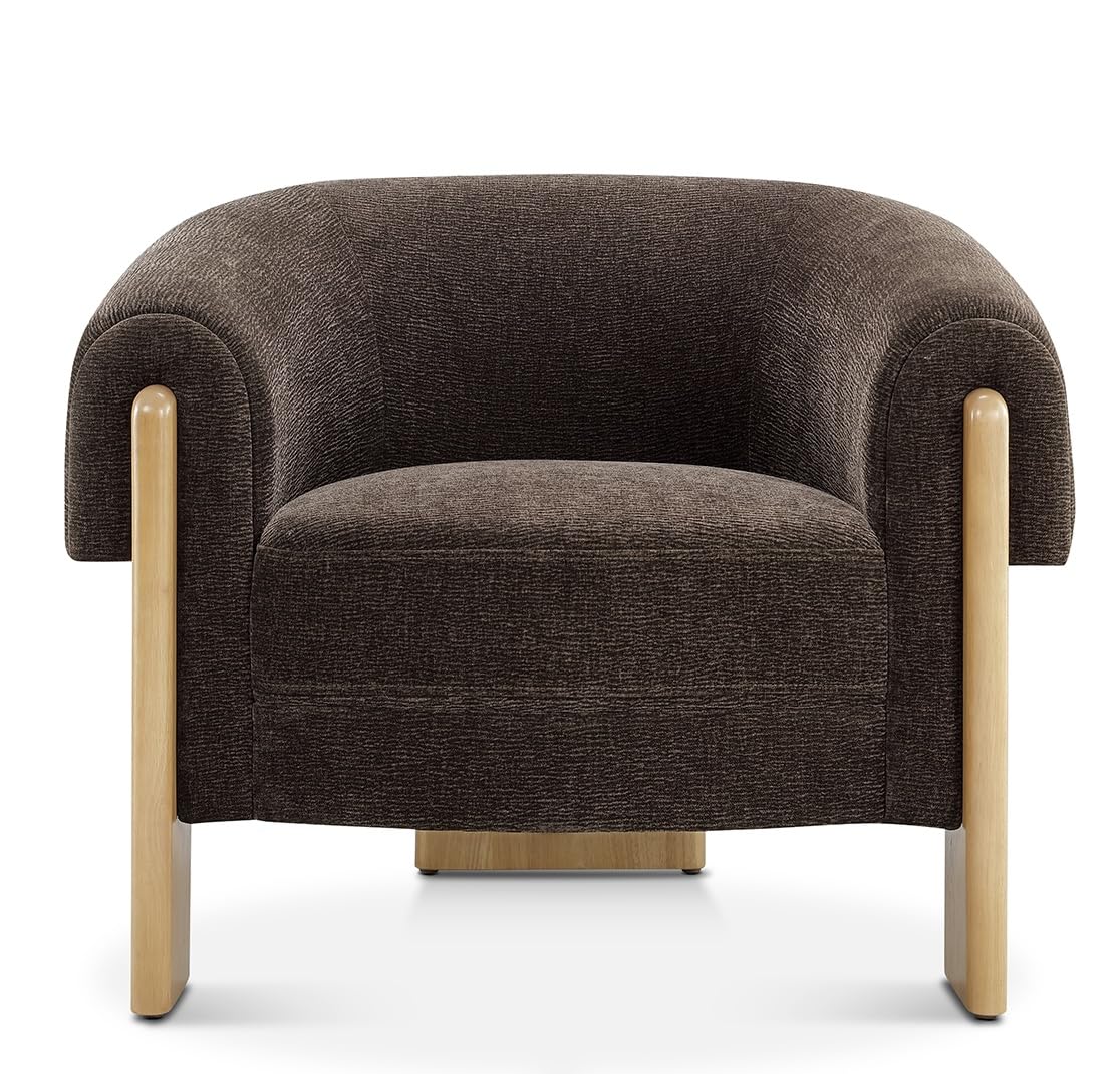 CHERS MidCentury Modern Accent Chair, Upholstered Vintage