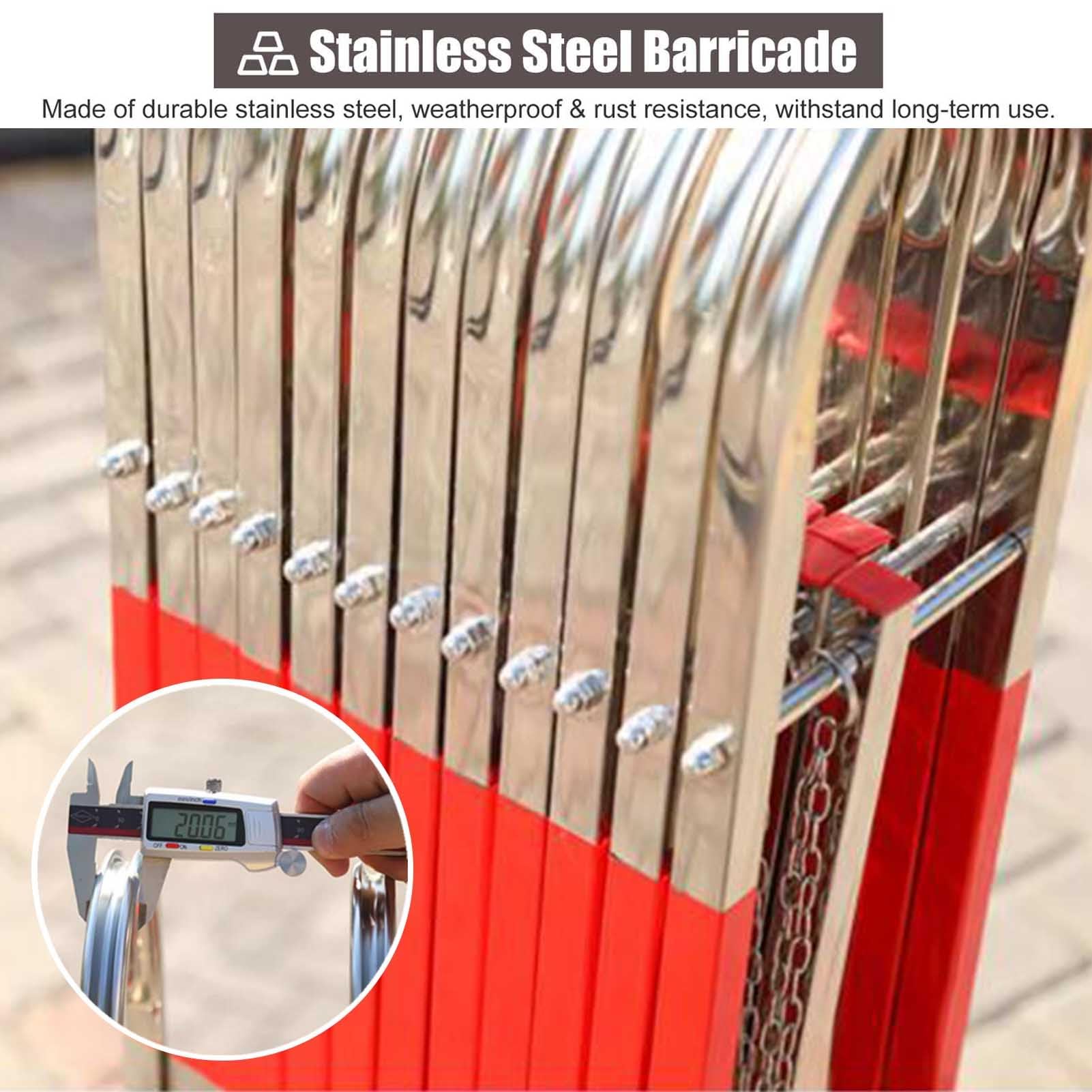 Genérico Barrera móvil Extensible: Barrera de Seguridad retráctil extralarga para Puertas de Garaje, almacenes y Control de Acceso a Eventos.