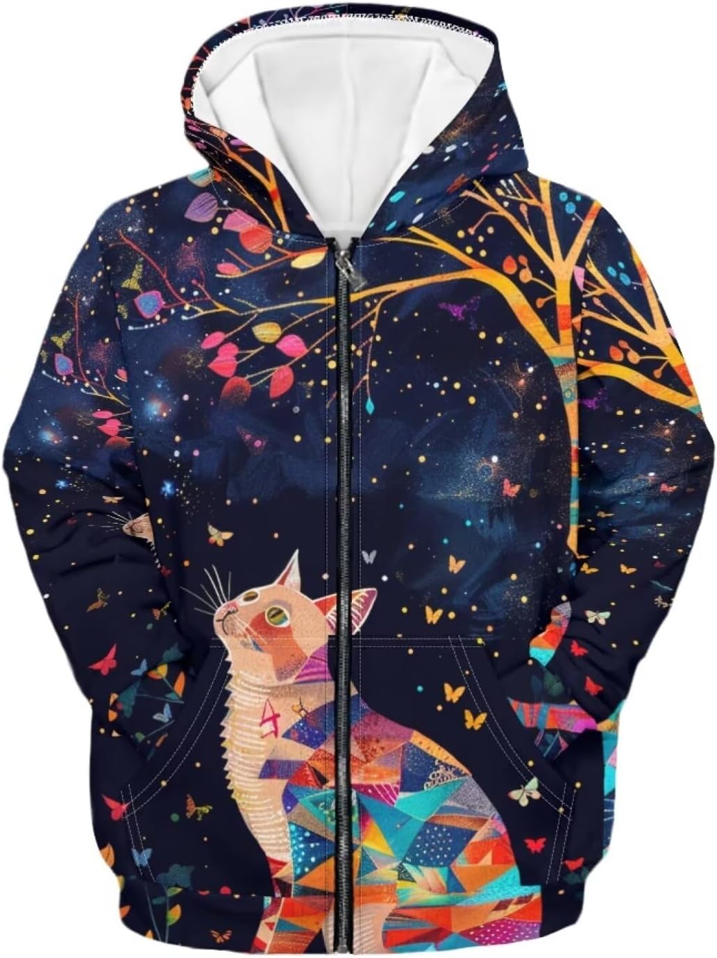 Printpub Sweat à Capuche Zippé Y2k Avec Motif Animal Mignon Pour Garçons, Araignée., 6-7 Ans