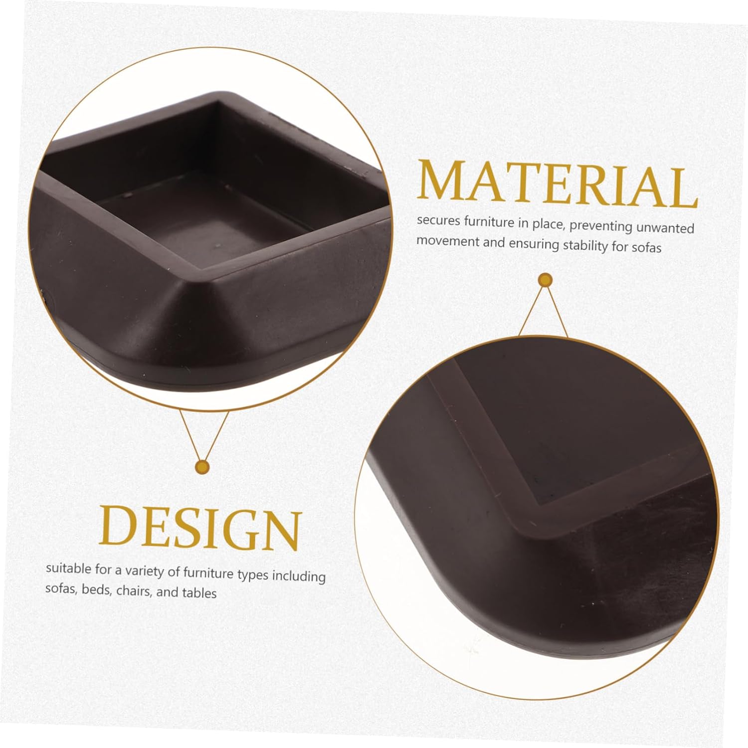 8pcs Silicone Furniture Gripper Pads Stop Furniture from Rolling Chair Leg Floor Protectors