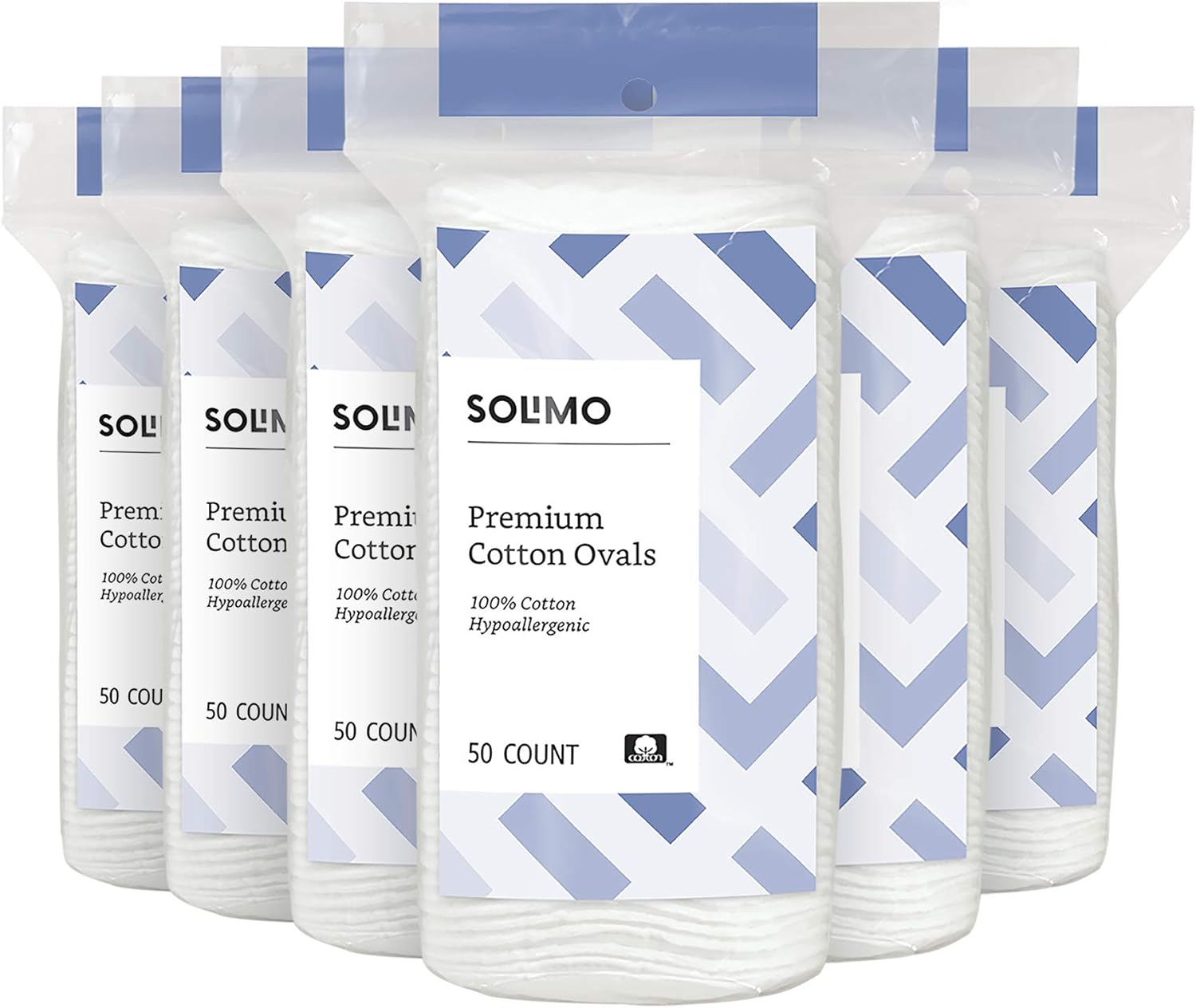  Brand - Solimo Oval Premium Pads 50 ct (Pack of 6) : Beauty & Personal Care