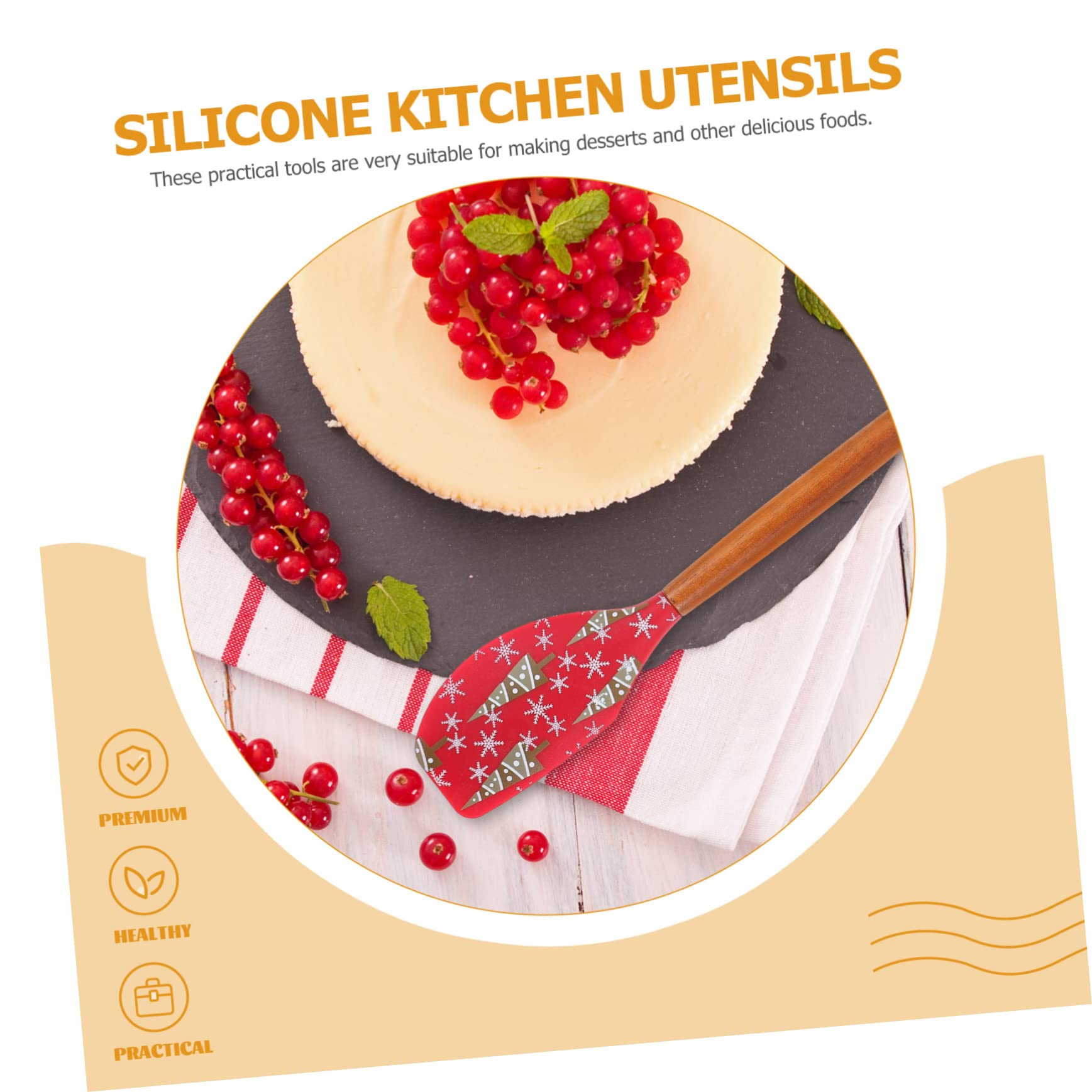 Alipis 8 Pz Spatola natalizia in silicone spatola cucchiaio da cucina per cuocere kitchen gadgets bomboniere natalizie per utensili da forno raschietto per torte legno