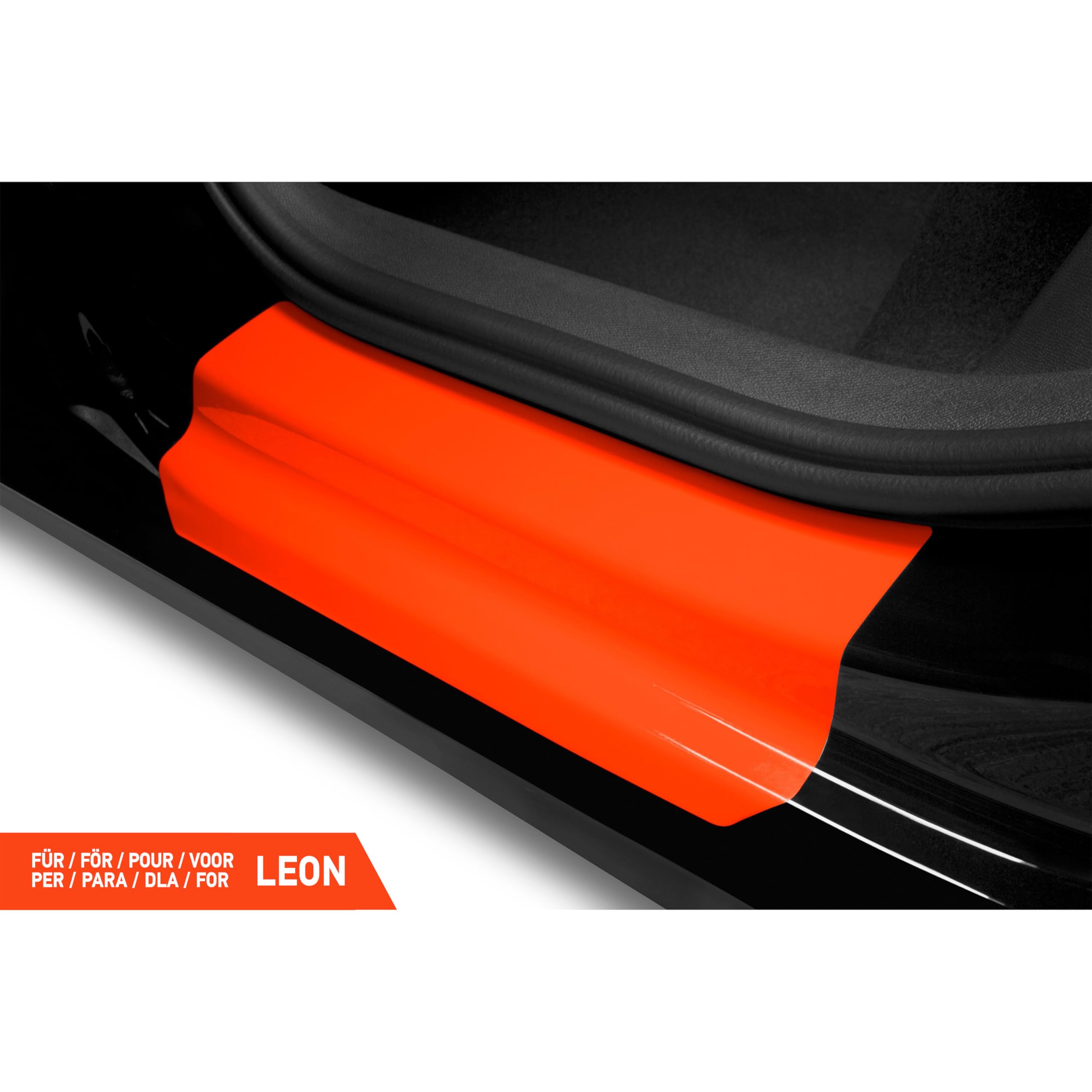 Luxshield folia ochronna progów kompatybilny z Seat Leon 4 (IV) KL I 2020-2026 - akcesoria, listwy ozdobne, folia ochronna na lakier - przezroczysty błyszczący