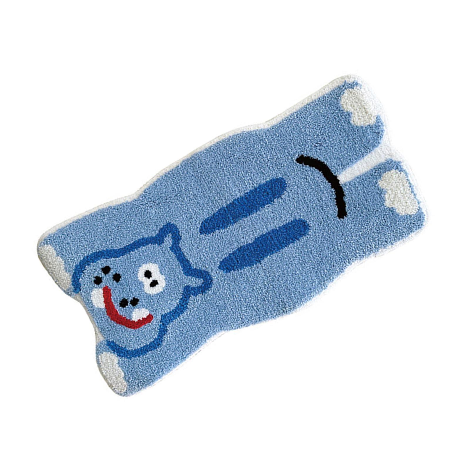 Nucelit Cartoon Animal Pattern Flocking Area Rug for Children Space Soft Thick Plush Nonslip Floor Mat Absorbent Bathroom Carpet Cartoon Animal Print Rug