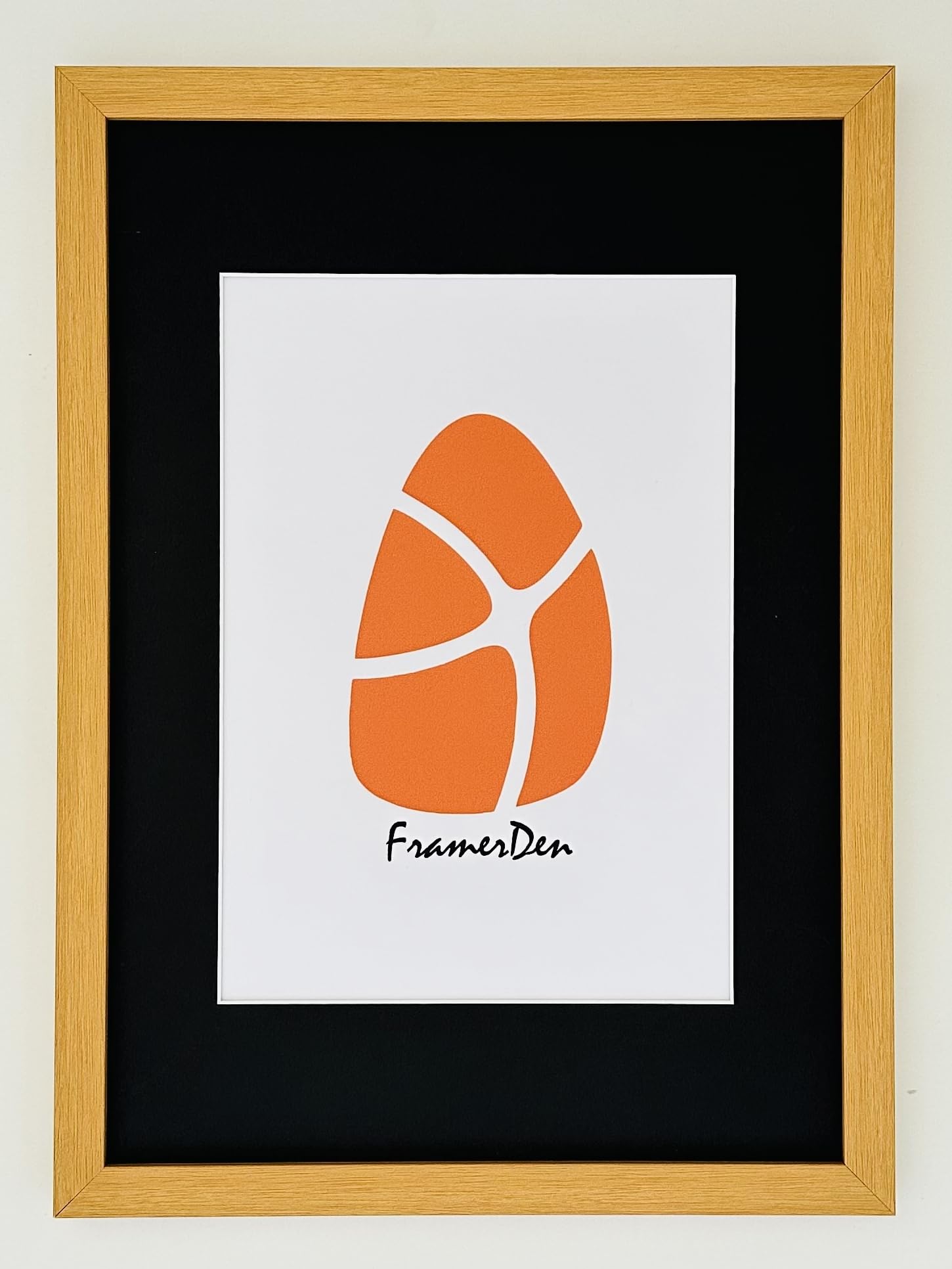FramerDen® Oak A4 BlackMount A5 Rainbow Colours Poster Picture Frame Fits 21x14.85cm Size Poster Photo Artwork Print, Portrait & Landscape Wall Mountable & Tabletop, Perspex Front & MDF Backing