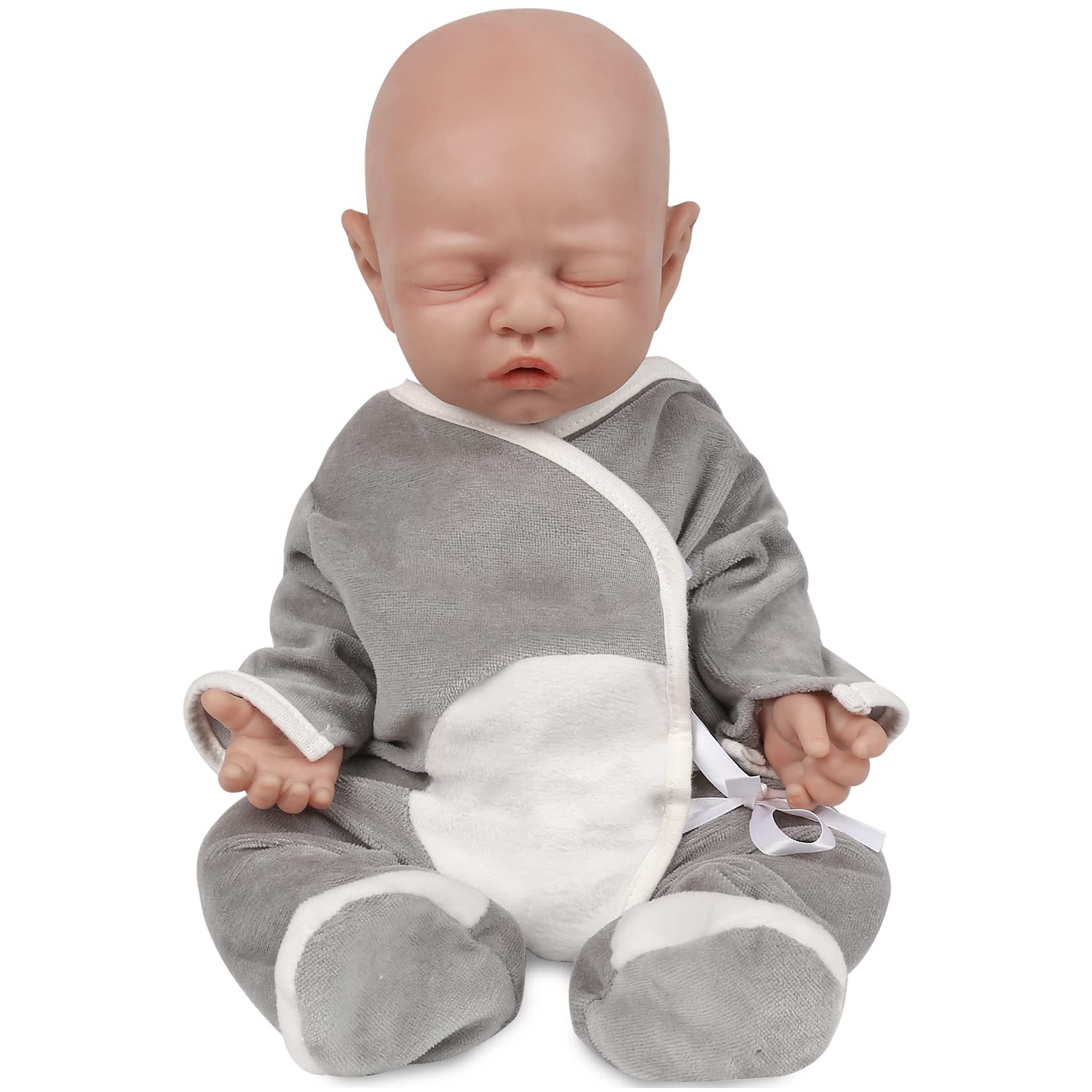 Vollence18 inch Sleeping Silicone Baby Doll That Look Real,Reborn Baby Doll,Real Lifelike Baby Dolls - Boy