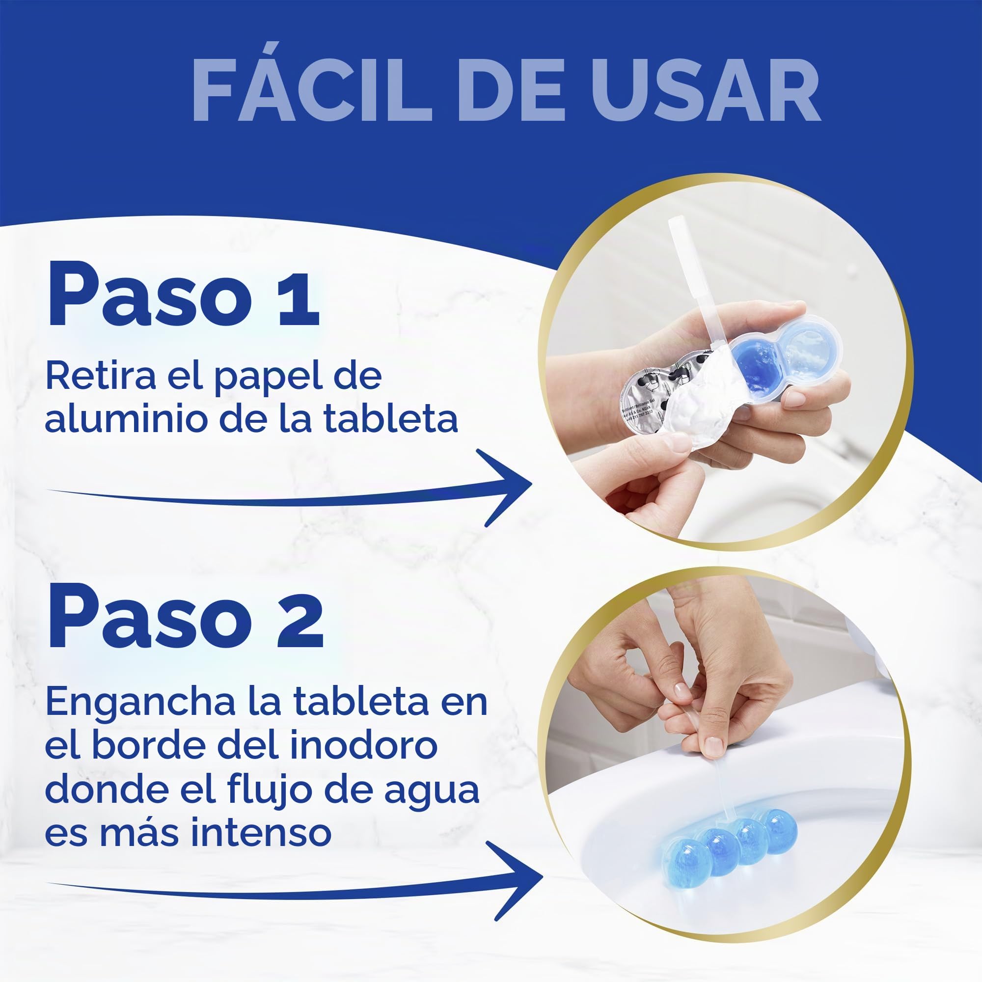 Bref Gel Brillante Océano Ártico Todo en 1 (pack de 11 unidades), cesta en gel para una limpieza completa,colgadores WC para la limpieza del baño, frescor duradero y brillo radiante