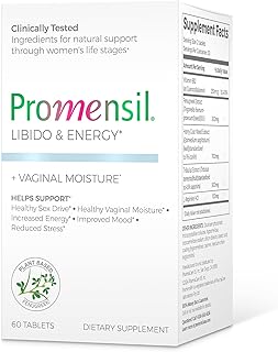 Promensil Libido & Energy - Libido Booster for Women, Sexual Health Support for Women with Low Estrogen, Fenugreek, Horny Goat Weed & Vitamins for Menopause, Clinically Proven - 30 Day Supply