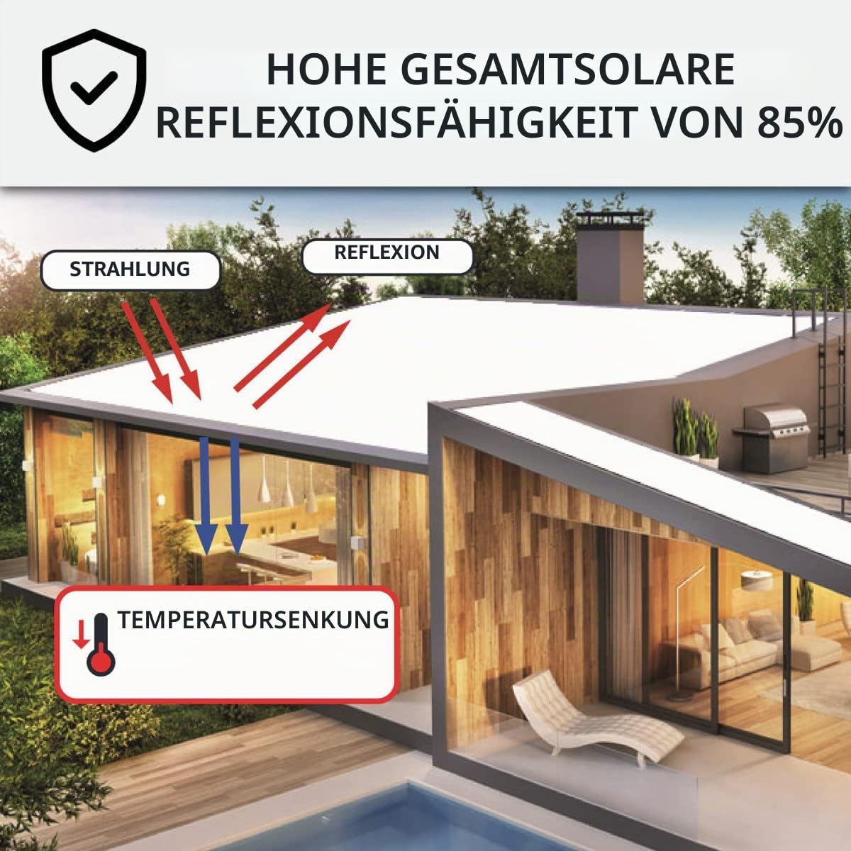 ARCAREFLECT Dachfarbe Coolroof Weiß 10 L
