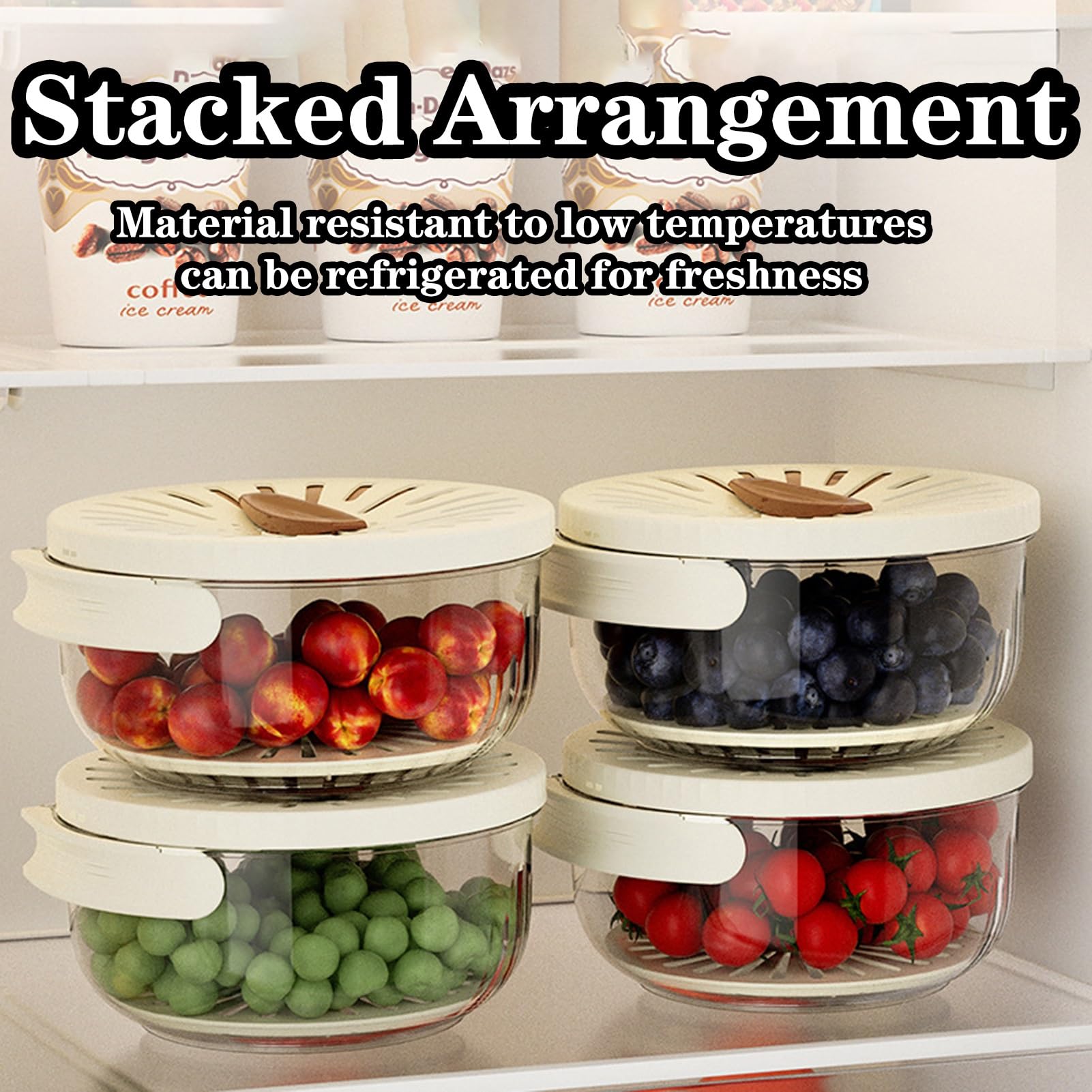 2-in-1 Abtropfgestell & Sieb - Mit Deckel & Klappbarem Griff Für Obst & Gemüse