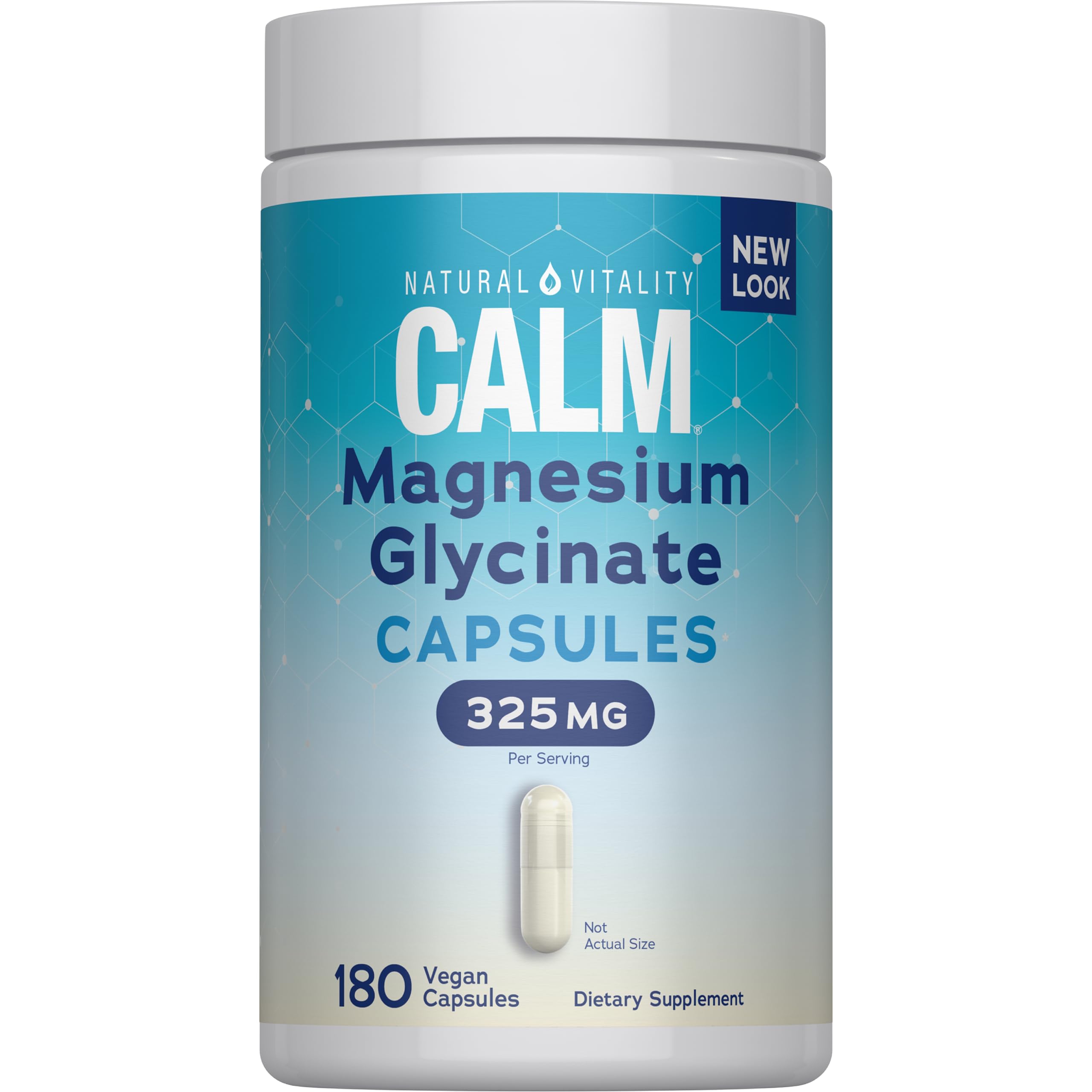Calm, Magnesium Glycinate Supports Bone, Muscle, Heart, & Nerve Health, Non-GMO, Vegan, Gluten Free 180ct