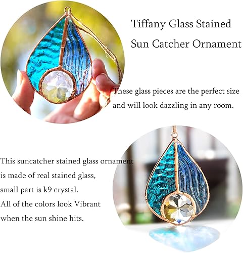 Miniatura 3 de H&D HYALINE & DORA Colorido lágrima vidrieras ventanas colgantes Suncatchers Art