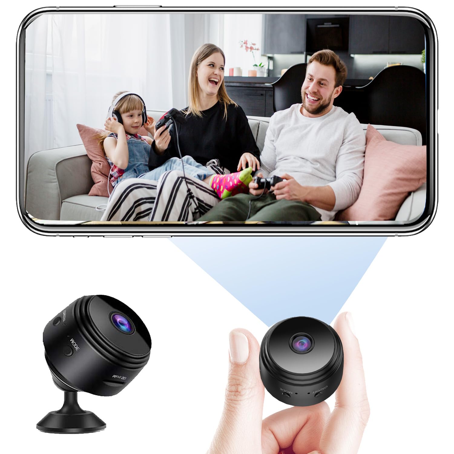 mini caméra espion wifi avec détecteur de mouvement et vision nocturne