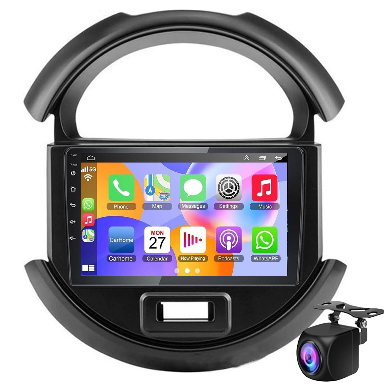 Keoaiob Car Radio For Su-zuki S-presso 2019 2020 Android 15 Wireless Carplay Android Auto 9'' Radio With GPS Bluetooth WiFi RDS DSP Split Screen SWC Rear Camera(Color:8 Core 8+128G)